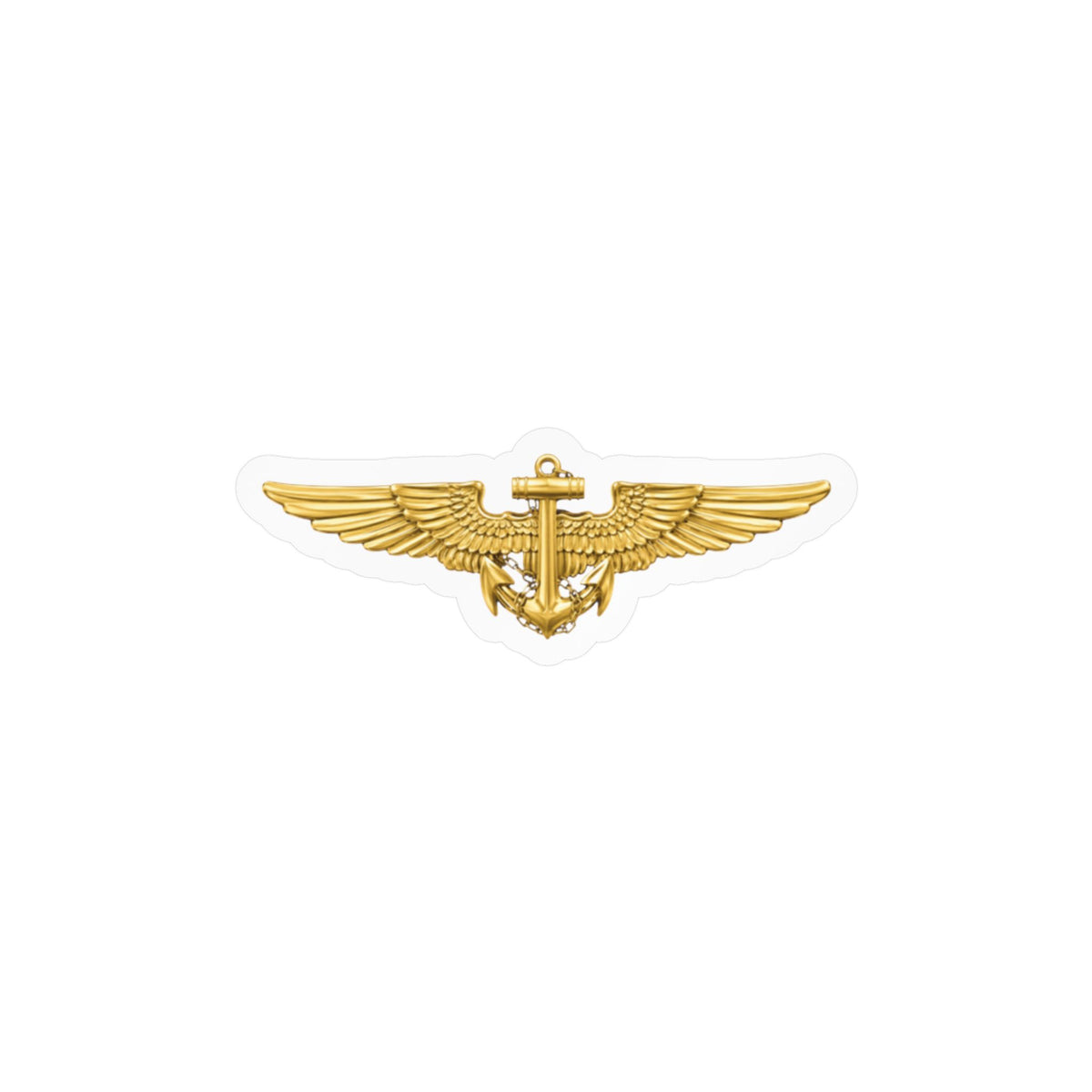 Kiss-Cut Vinyl Decal - Navy - Badge - Naval Aviator Wings wo txt - 3D - Enhanced