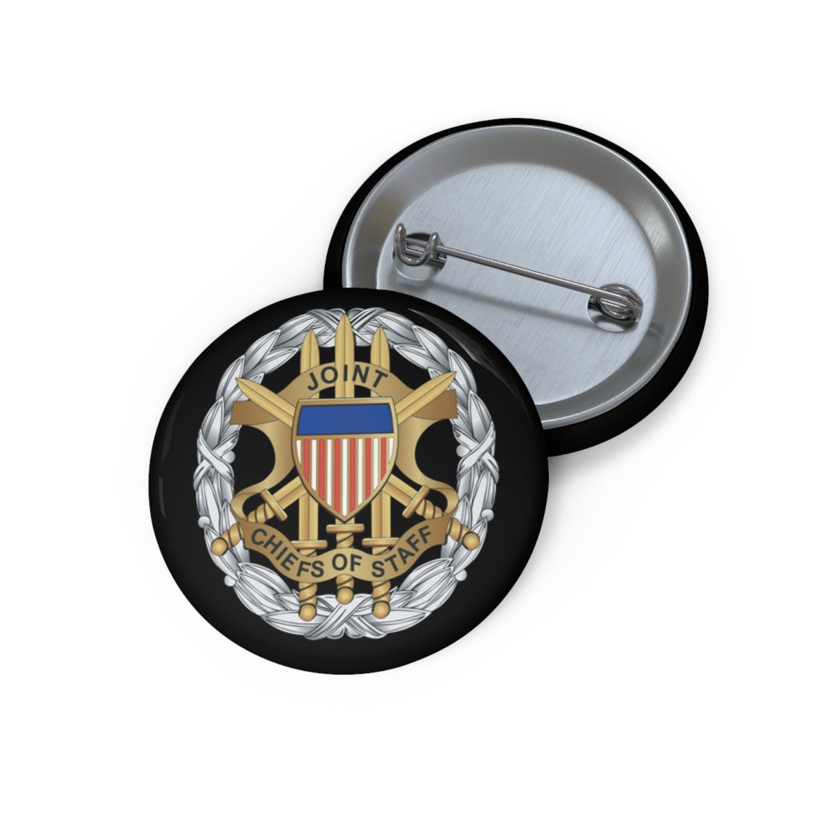 Custom Pin Button - Joint Chiefs of Staff Service Badge wo txt X 300