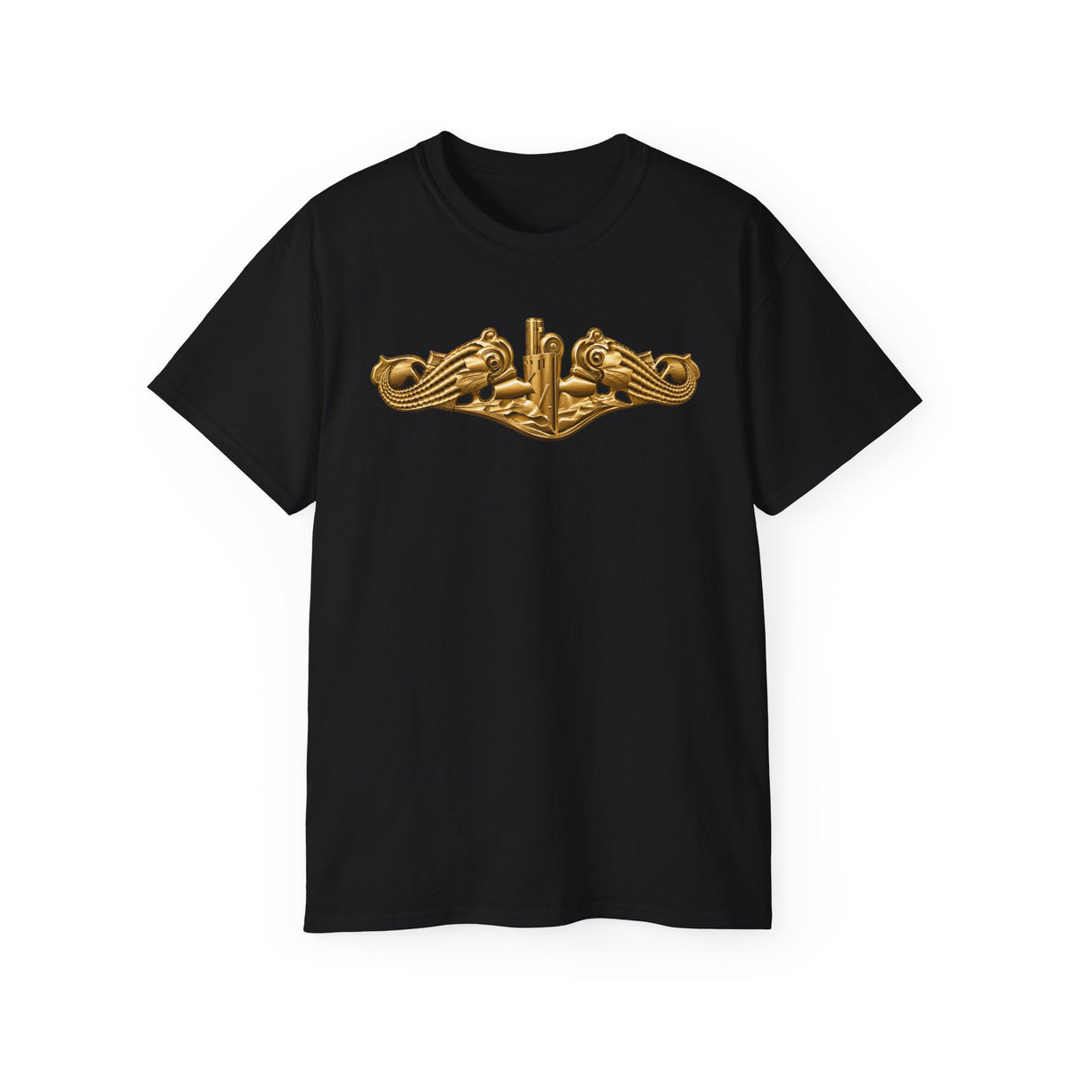 Unisex Ultra Cotton T-Shirt - Navy - Badge - Submarine Warfare wo txt - Officer - 3D - Enhanced