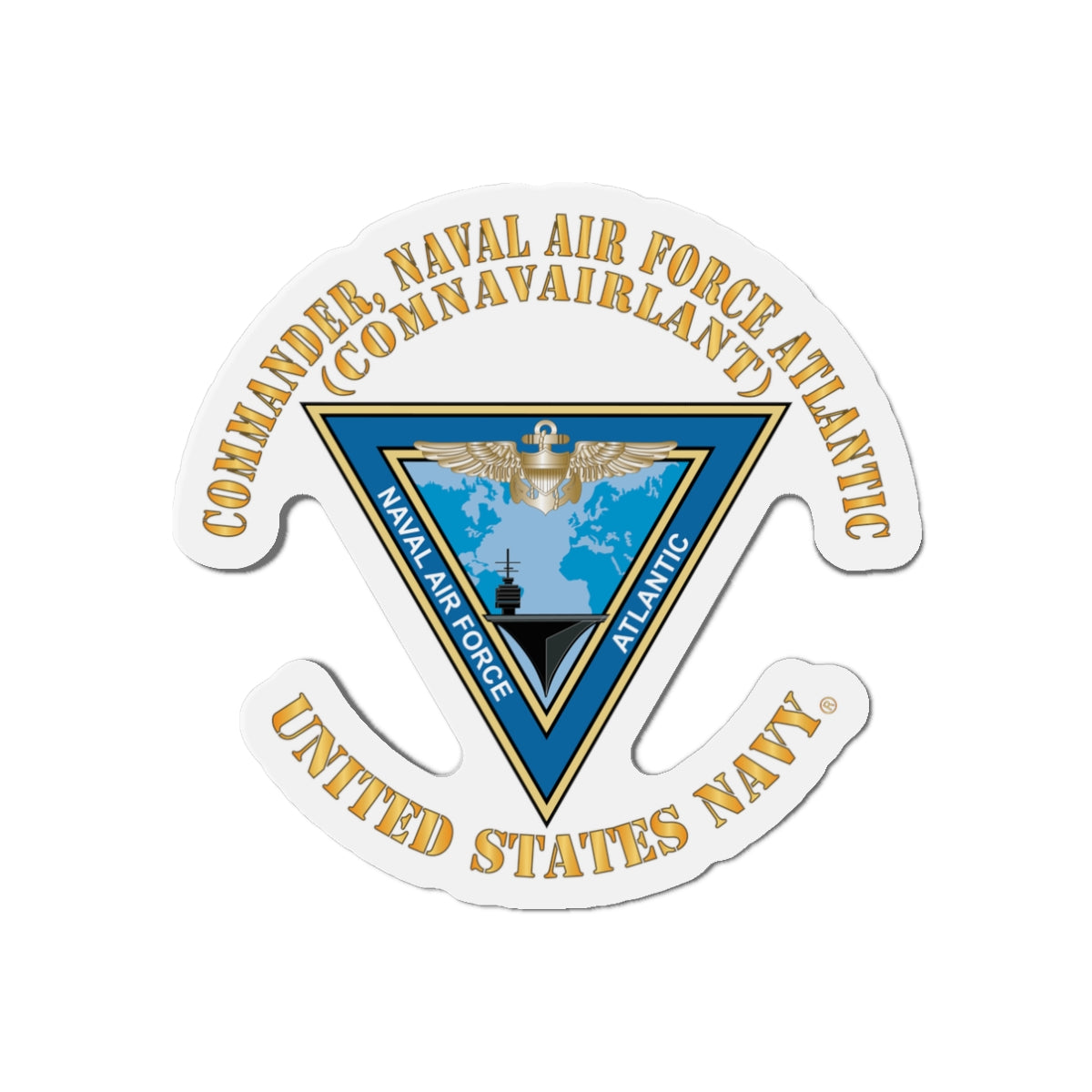Die-Cut Magnet - Navy - Commander, Naval Air Force Atlantic - COMNAVAIRLANT
