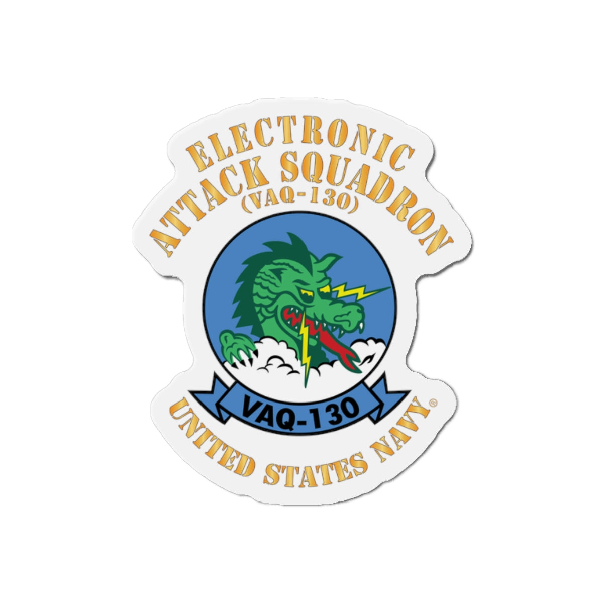 Die-Cut Magnet - Navy - Electronic Attack Squadron 130 (VAQ-130)