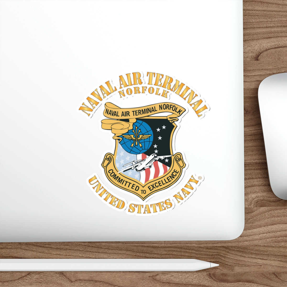 Die-Cut Vinyl Sticker - Navy - Naval Air Terminal Norfolk