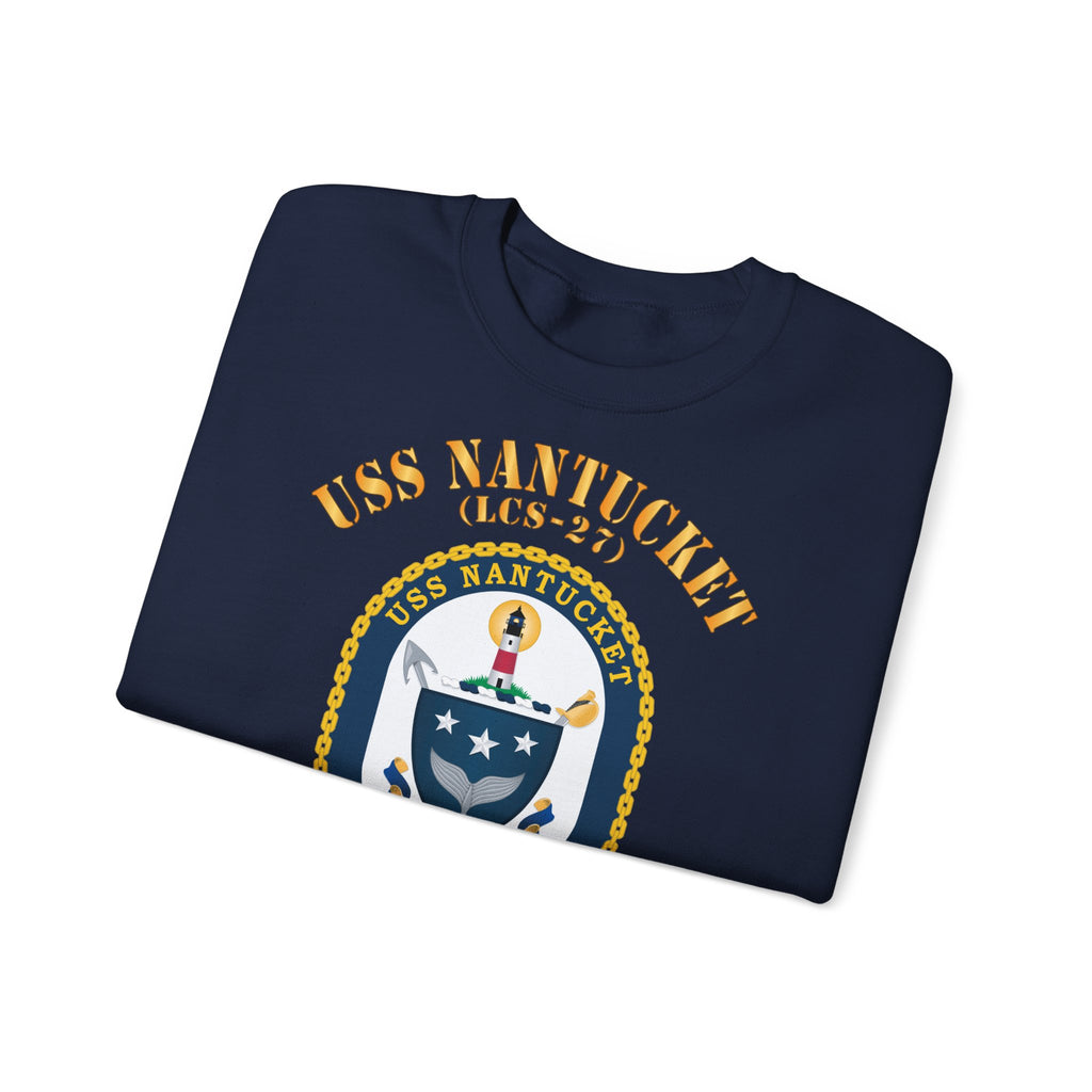 Unisex Heavy Blend™ Crewneck Sweatshirt - Navy - USS Nantucket (LCS-27)