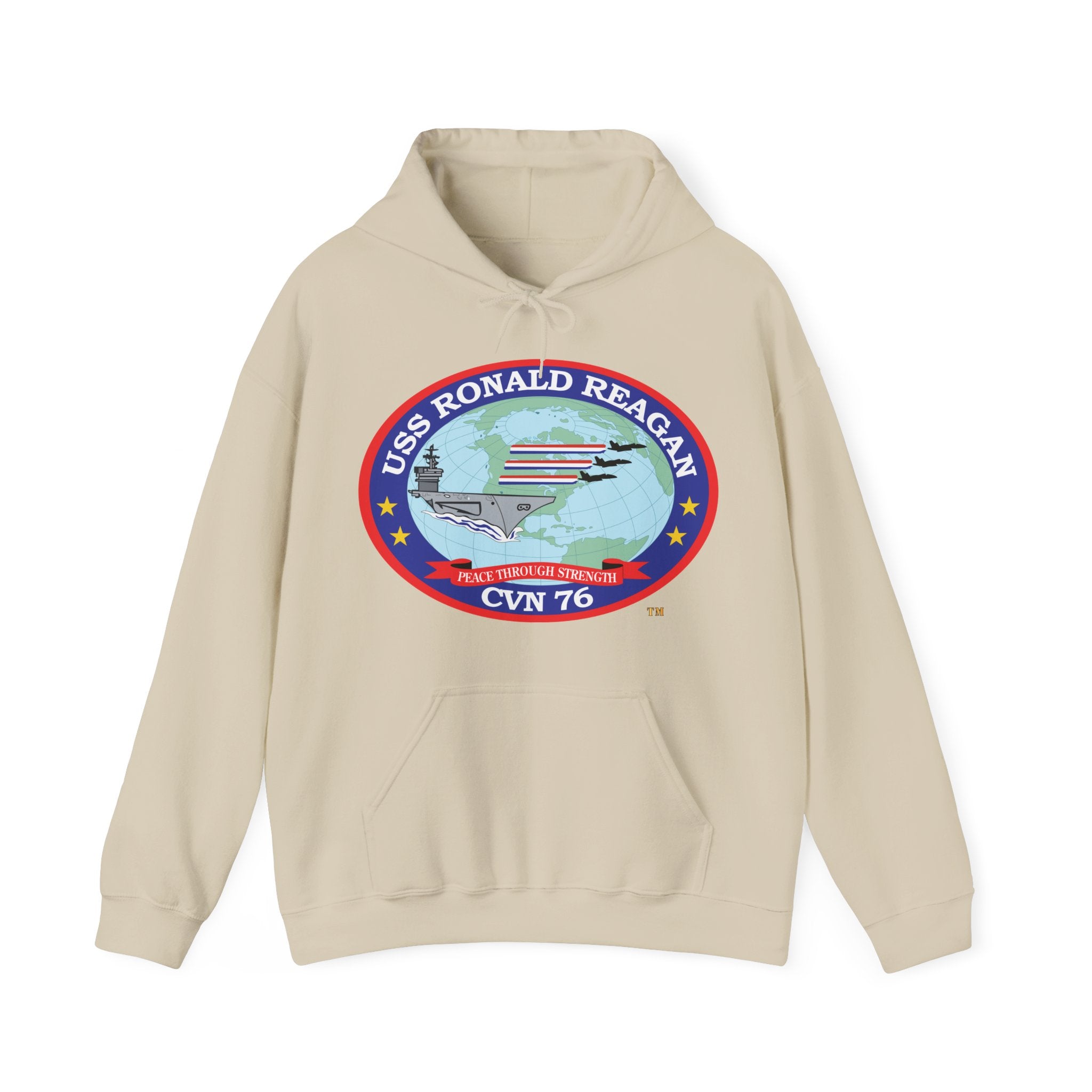 Unisex Heavy Blend™ Hoodies - Navy - USS Ronald Reagan (CVN-76) wo txt X 300