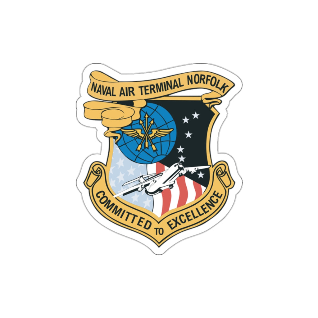 Die-Cut Vinyl Sticker - Navy - Naval Air Terminal Norfolk wo Txt