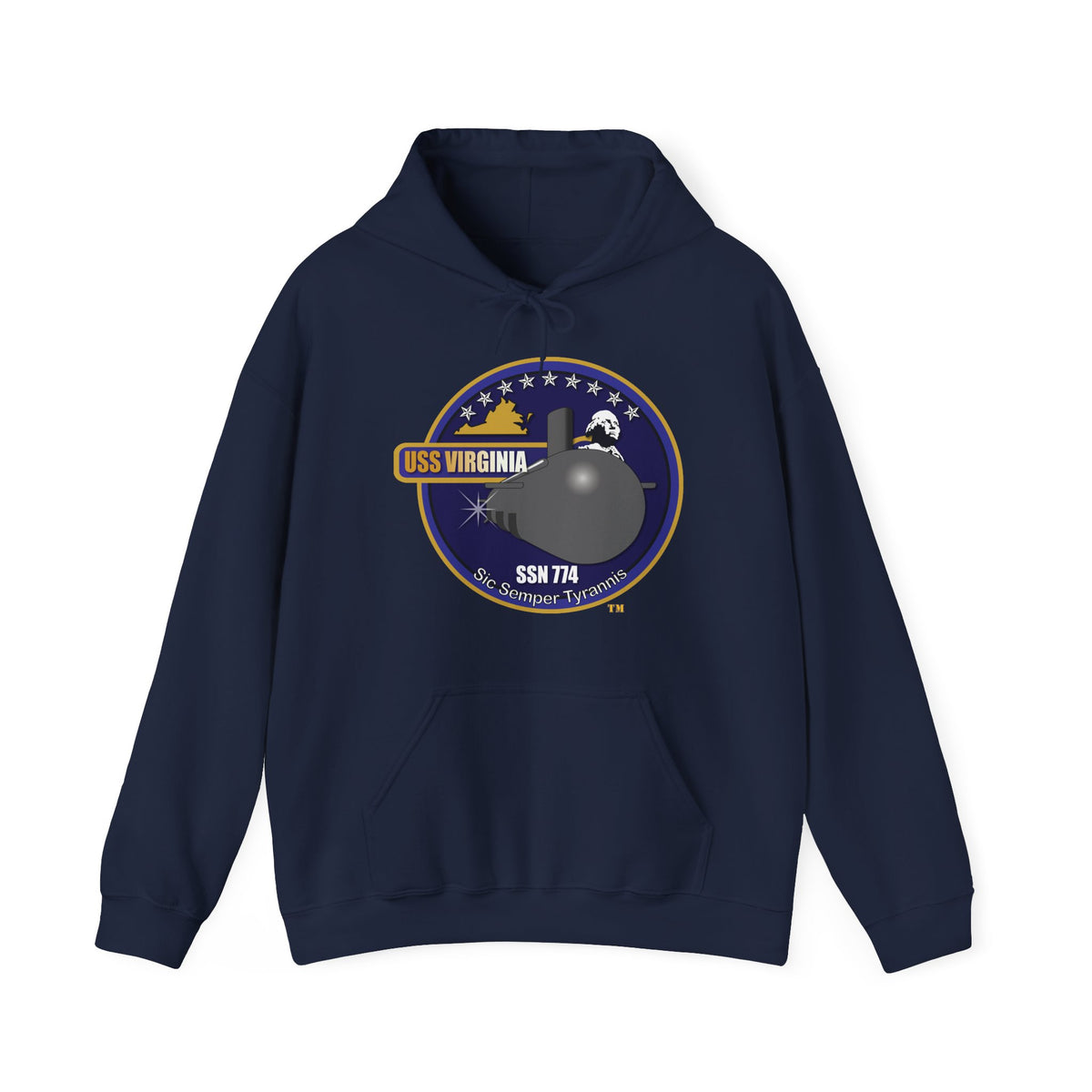 Unisex Heavy Blend™ Hoodies - Navy - USS Virginia (SSN-774) wo txt X 300