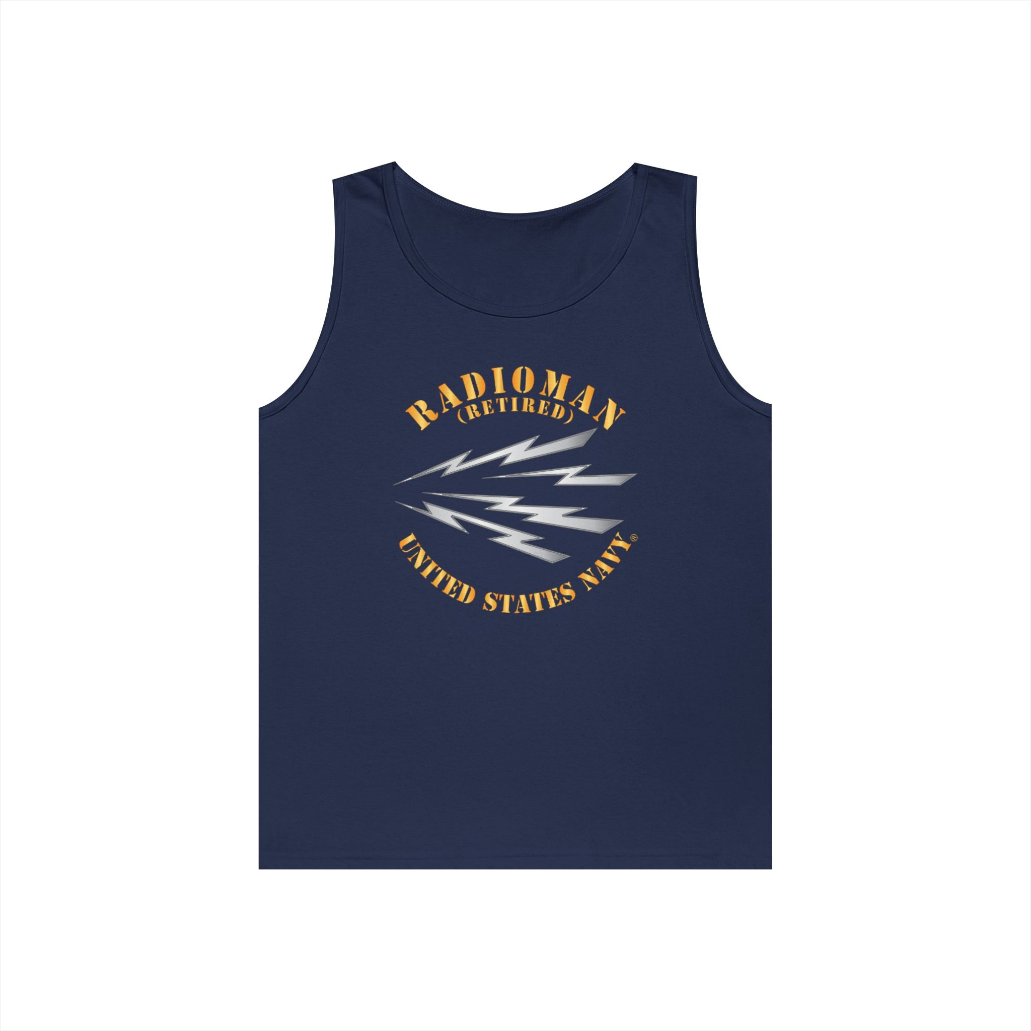 Unisex Heavy Cotton Tank Top - Navy - Rate - Radioman (RM) - Retired