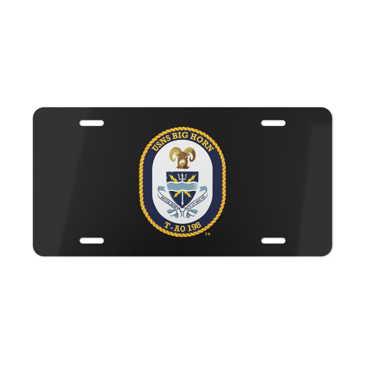 Vanity License Plate - Navy - USNS Big Horn (T-AO 198) wo txt