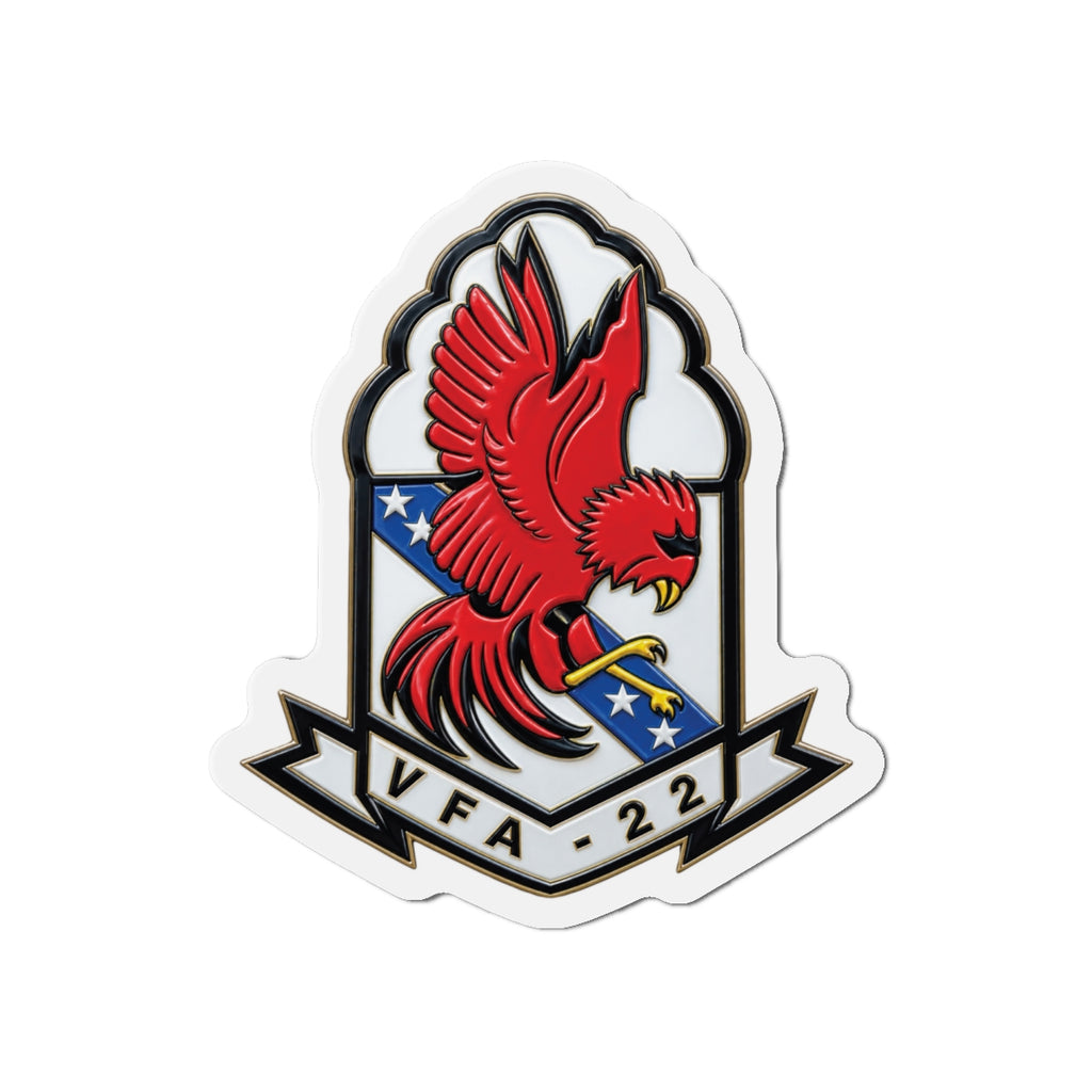 Die-Cut Magnet - Strike Fighter Squadron 22nd - SSI without Txt - Fighting Redcocks - 3D - Enhanced