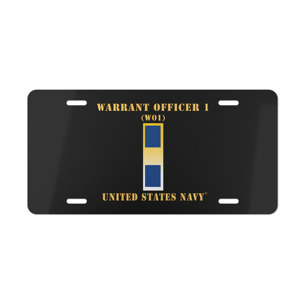 Vanity License Plate - Navy - Warrant Officer 1 - CW01