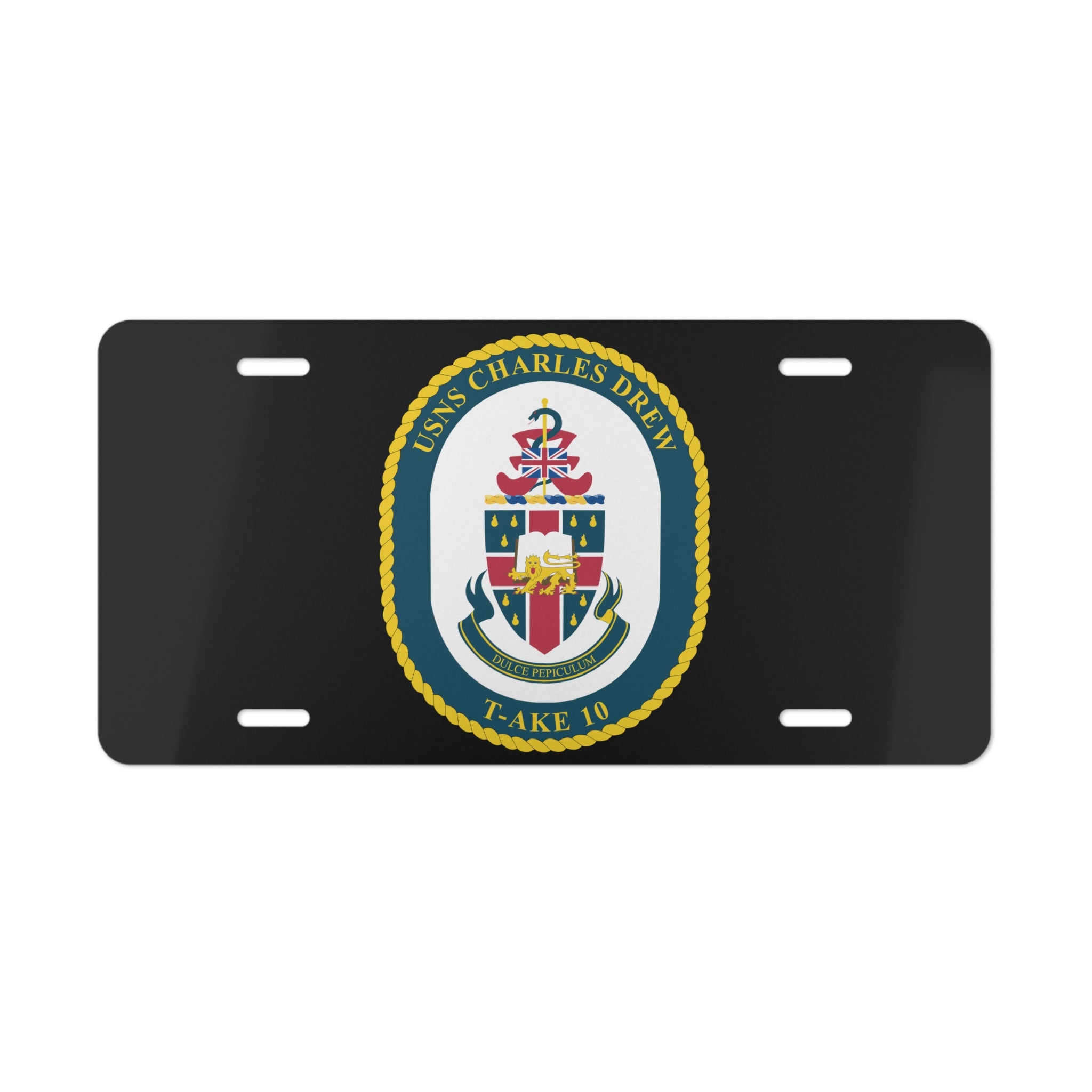 Vanity License Plate - Navy - USNS Charles Drew (T-AKE 10) wo txt