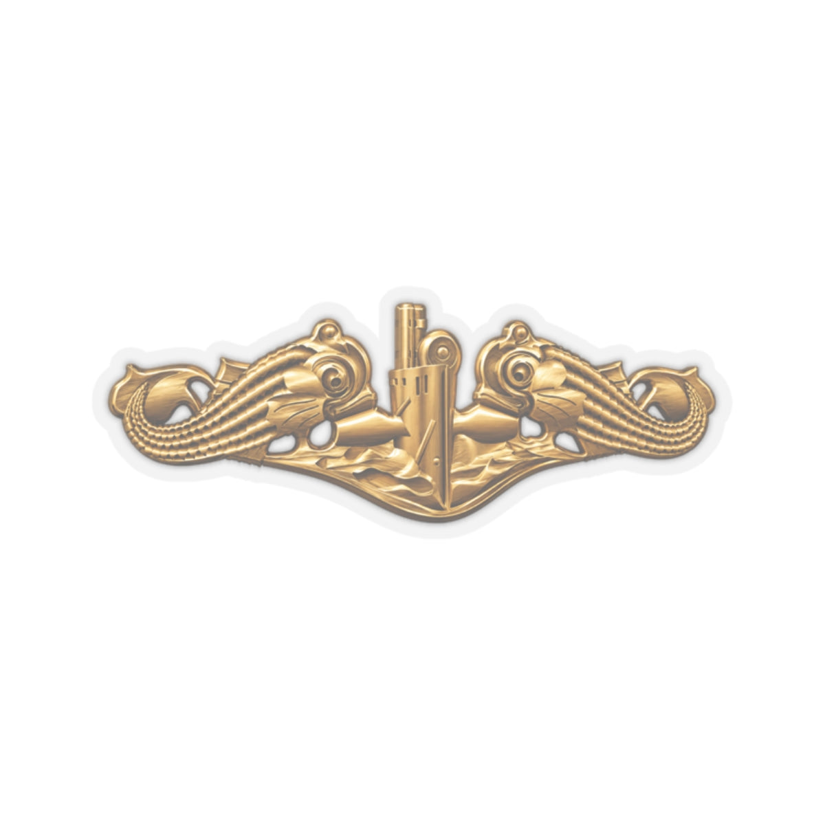 Kiss-Cut Stickers - Navy - Badge - Submarine Warfare wo txt - Officer - 3D - Enhanced
