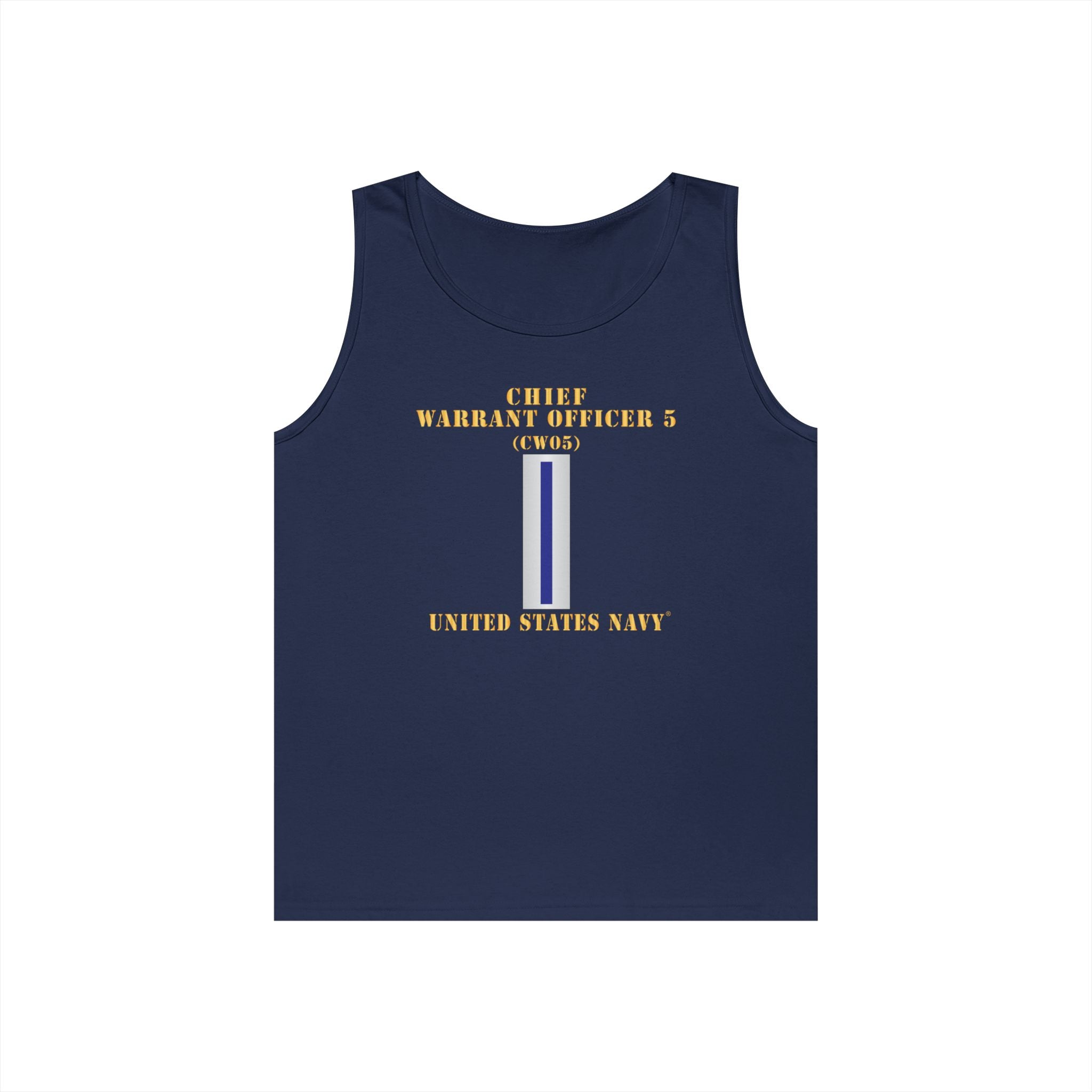 Unisex Heavy Cotton Tank Top - Navy - Chief Warrant Officer 5 - CW05