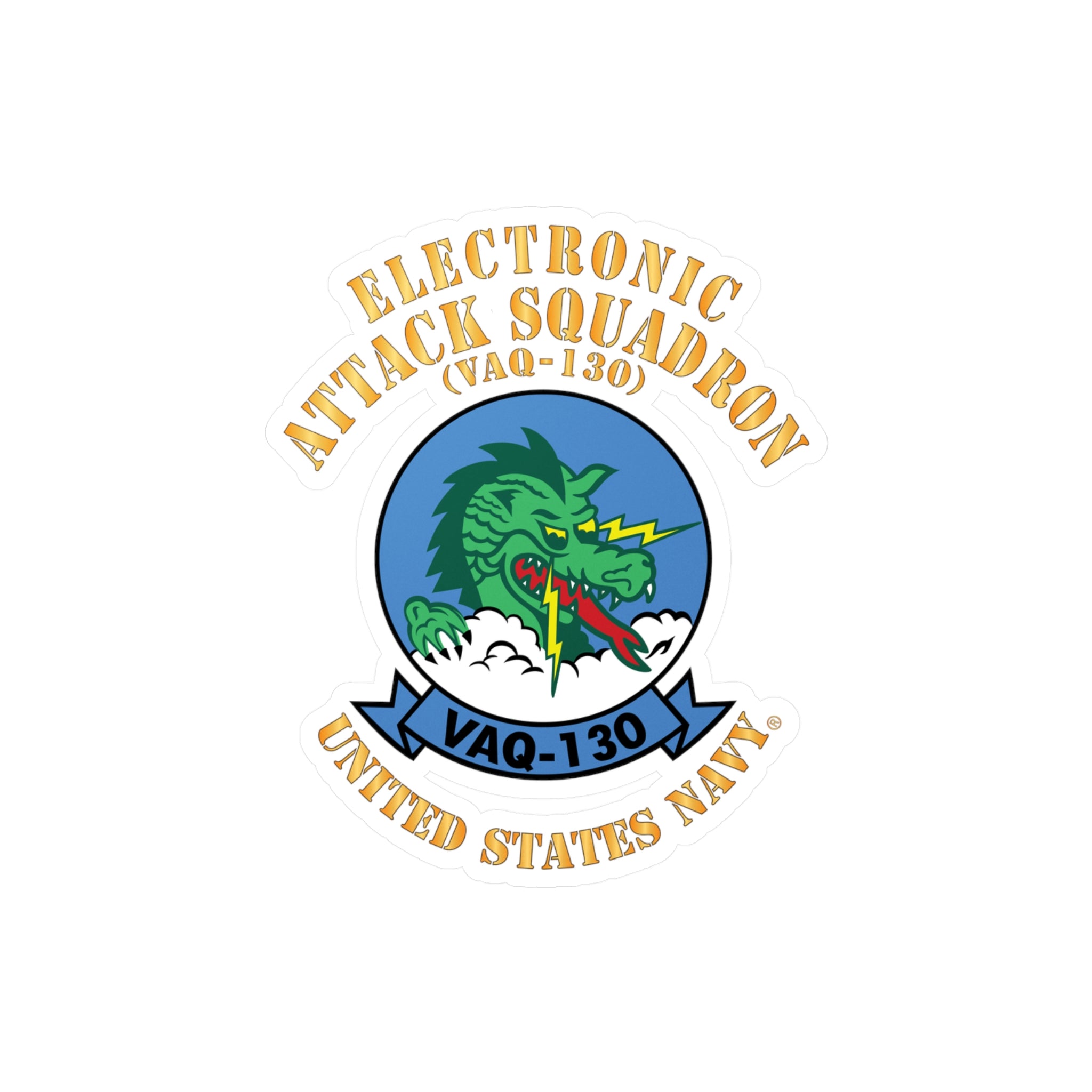 Kiss-Cut Vinyl Decal - Navy - Electronic Attack Squadron 130 (VAQ-130)