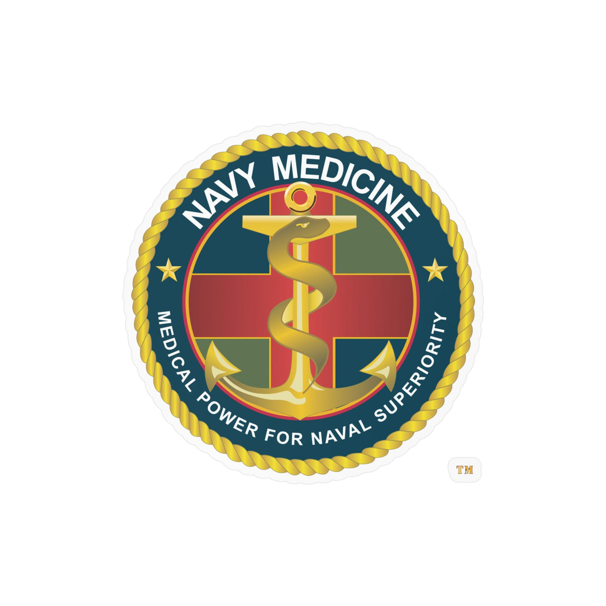 Kiss-Cut Vinyl Decal - Navy Medicine - Medical Power for Naval Superiority wo Txt X 300