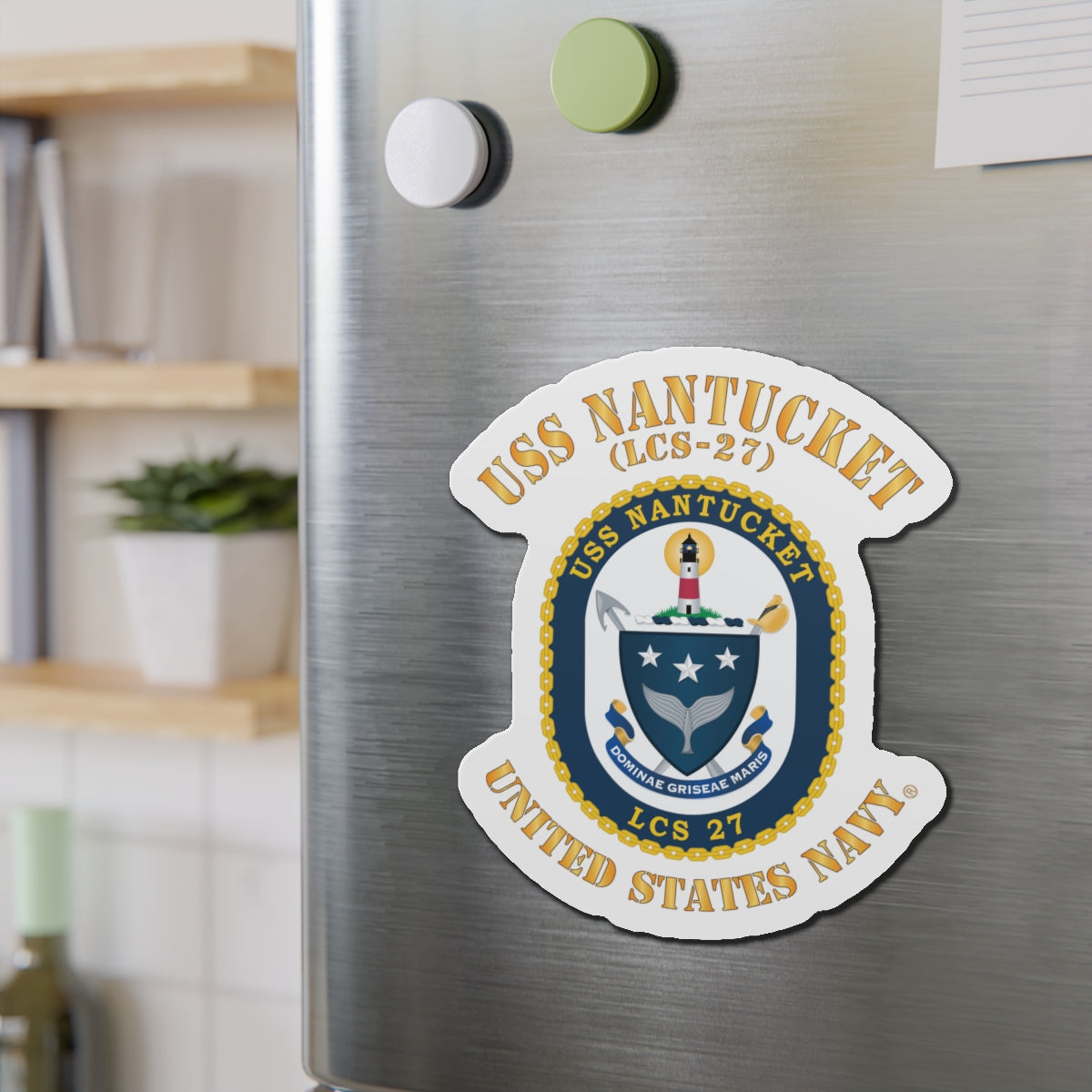 Die-Cut Magnet - Navy - USS Nantucket (LCS-27)
