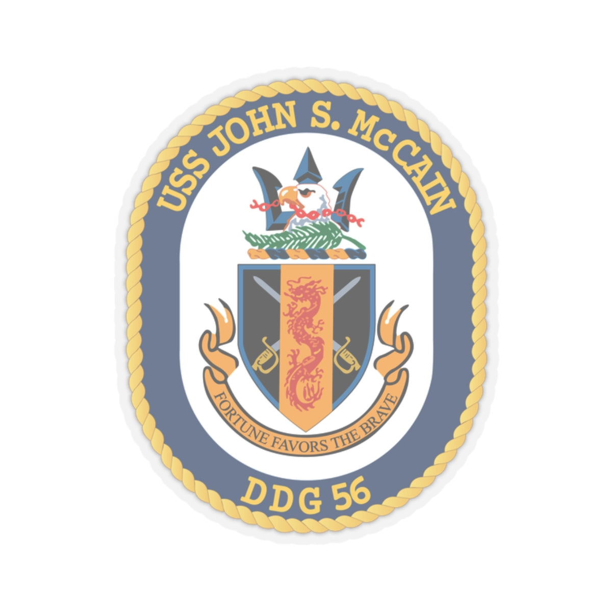 Kiss-Cut Stickers - Navy - USS John S. McCain (DDG-56) wo txt