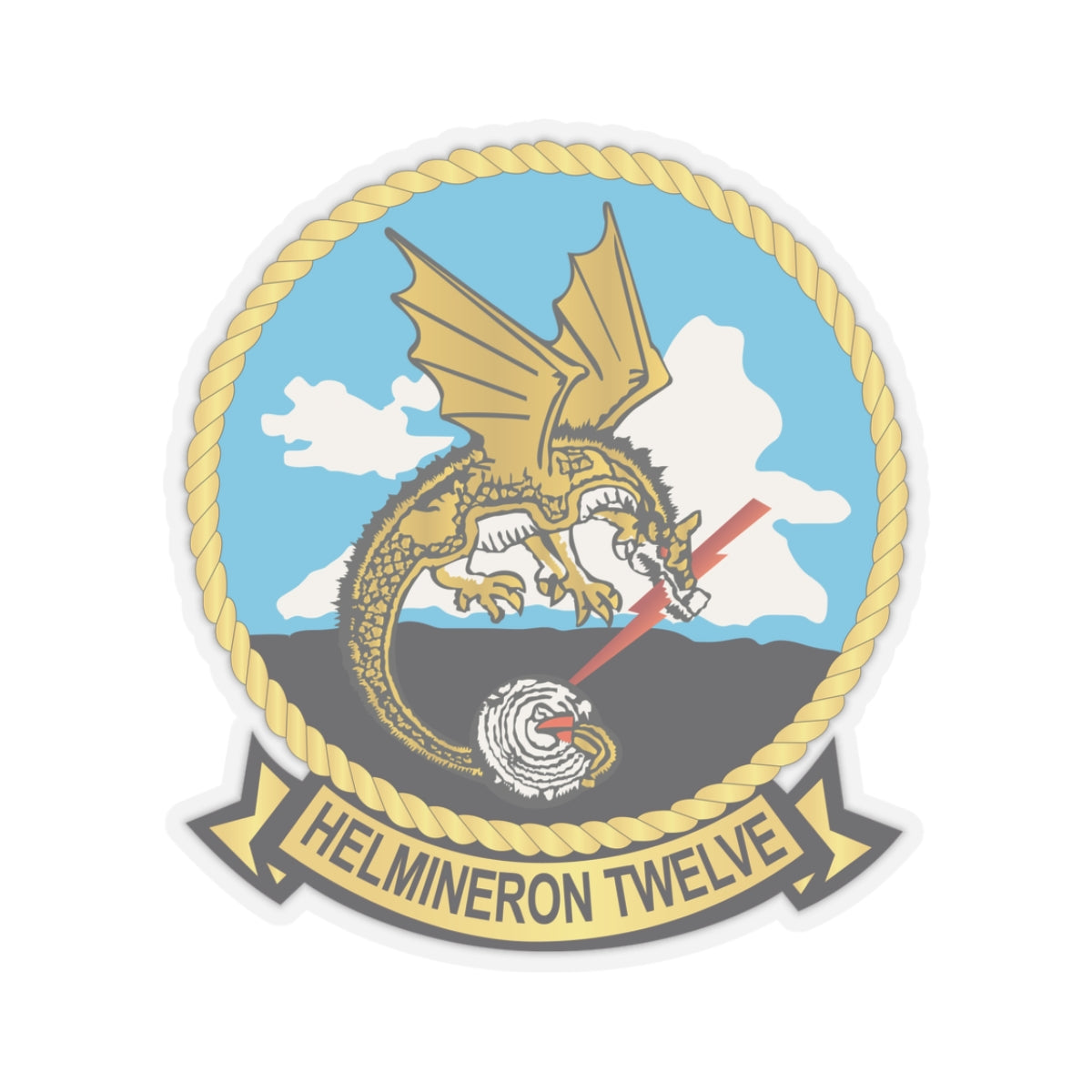 Kiss-Cut Stickers - Navy - Helmineron Twelve (HM-12) wo Txt