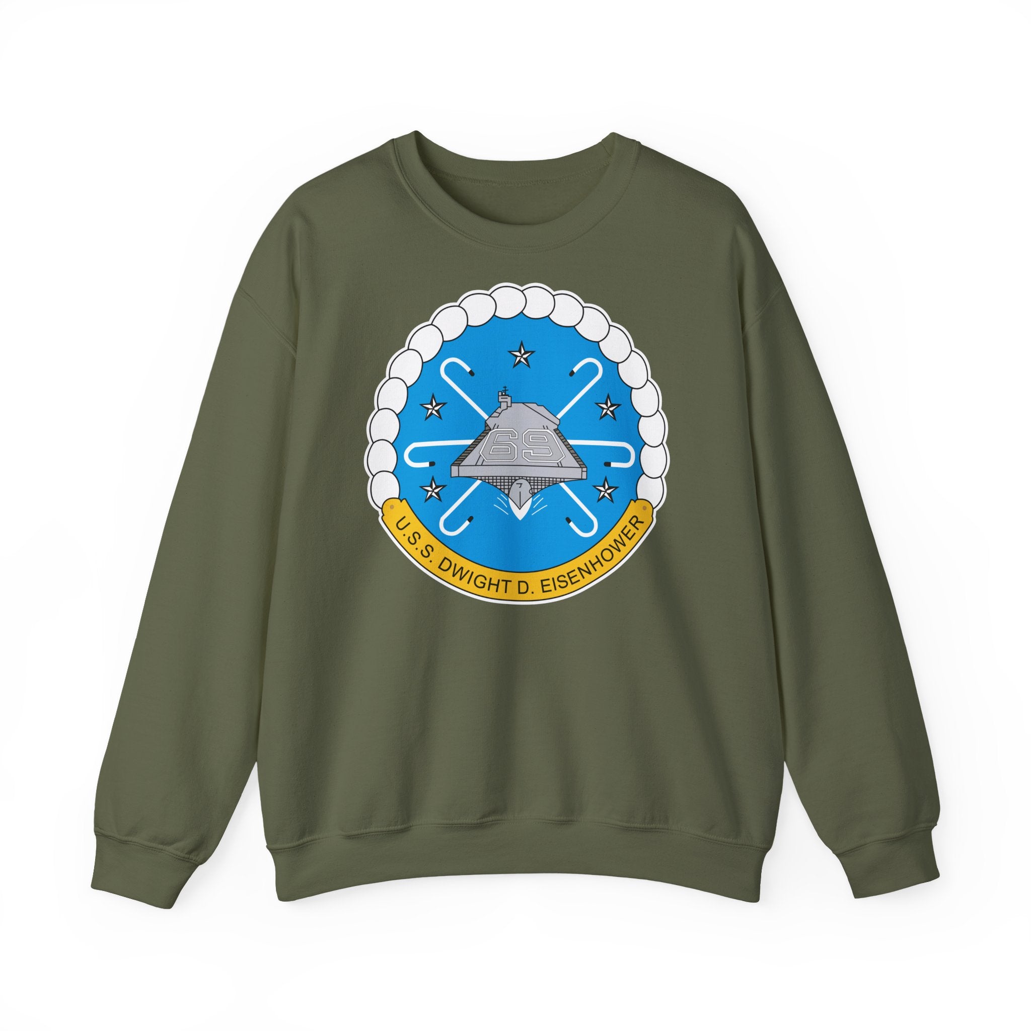 Unisex Heavy Blend™ Crewneck Sweatshirt - USS Dwight D. Eisenhower (CVN-69) Crest wo Txt