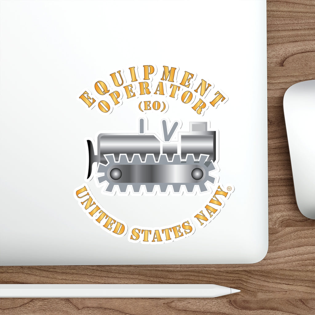 Die-Cut Vinyl Sticker - Navy - Rate - Equipment Operator (EO)