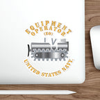 Die-Cut Vinyl Sticker - Navy - Rate - Equipment Operator (EO)