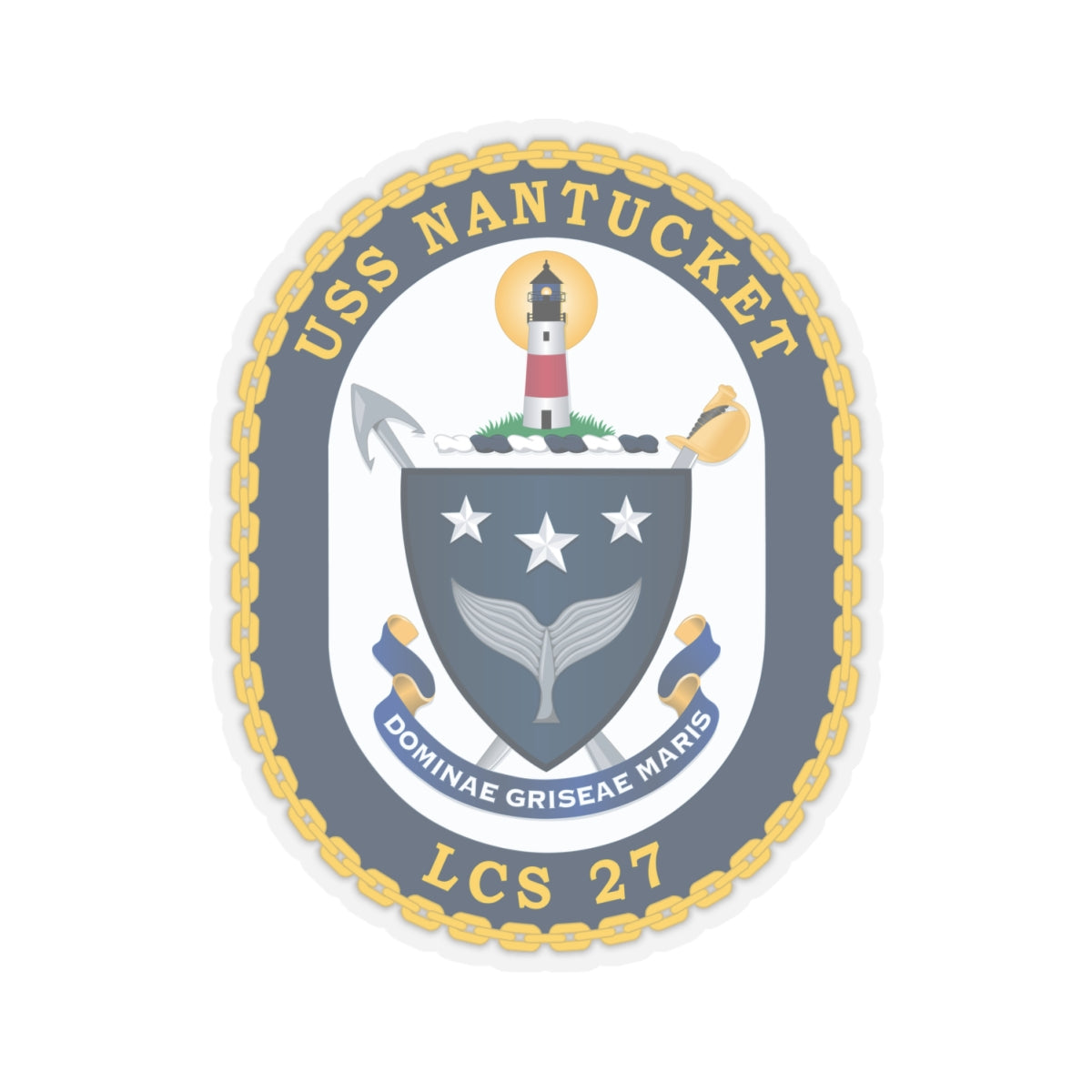 Kiss-Cut Stickers - Navy - USS Nantucket (LCS-27) wo txt
