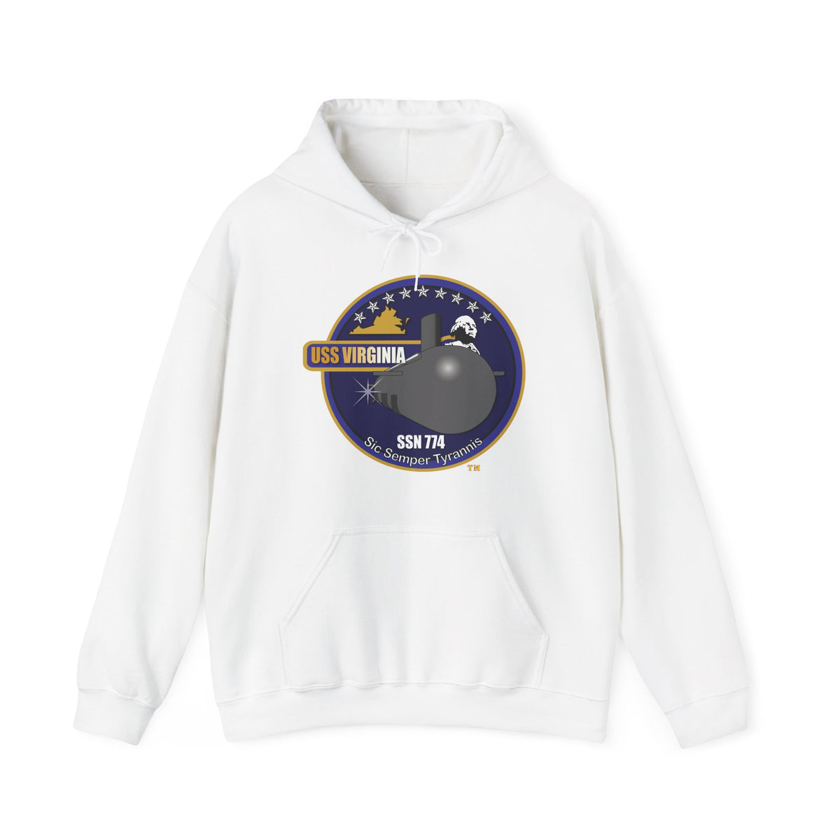 Unisex Heavy Blend™ Hoodies - Navy - USS Virginia (SSN-774) wo txt X 300