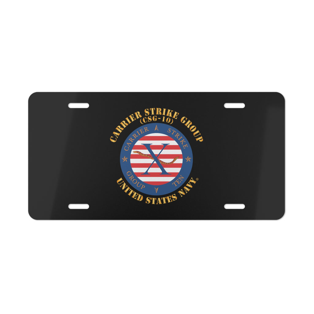 Vanity License Plate - Navy - Carrier Strike Group 10 (CSG-10) X 300