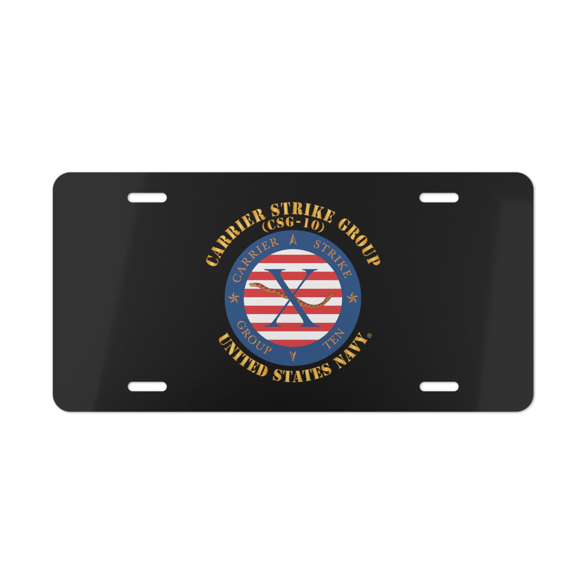 Vanity License Plate - Navy - Carrier Strike Group 10 (CSG-10) X 300