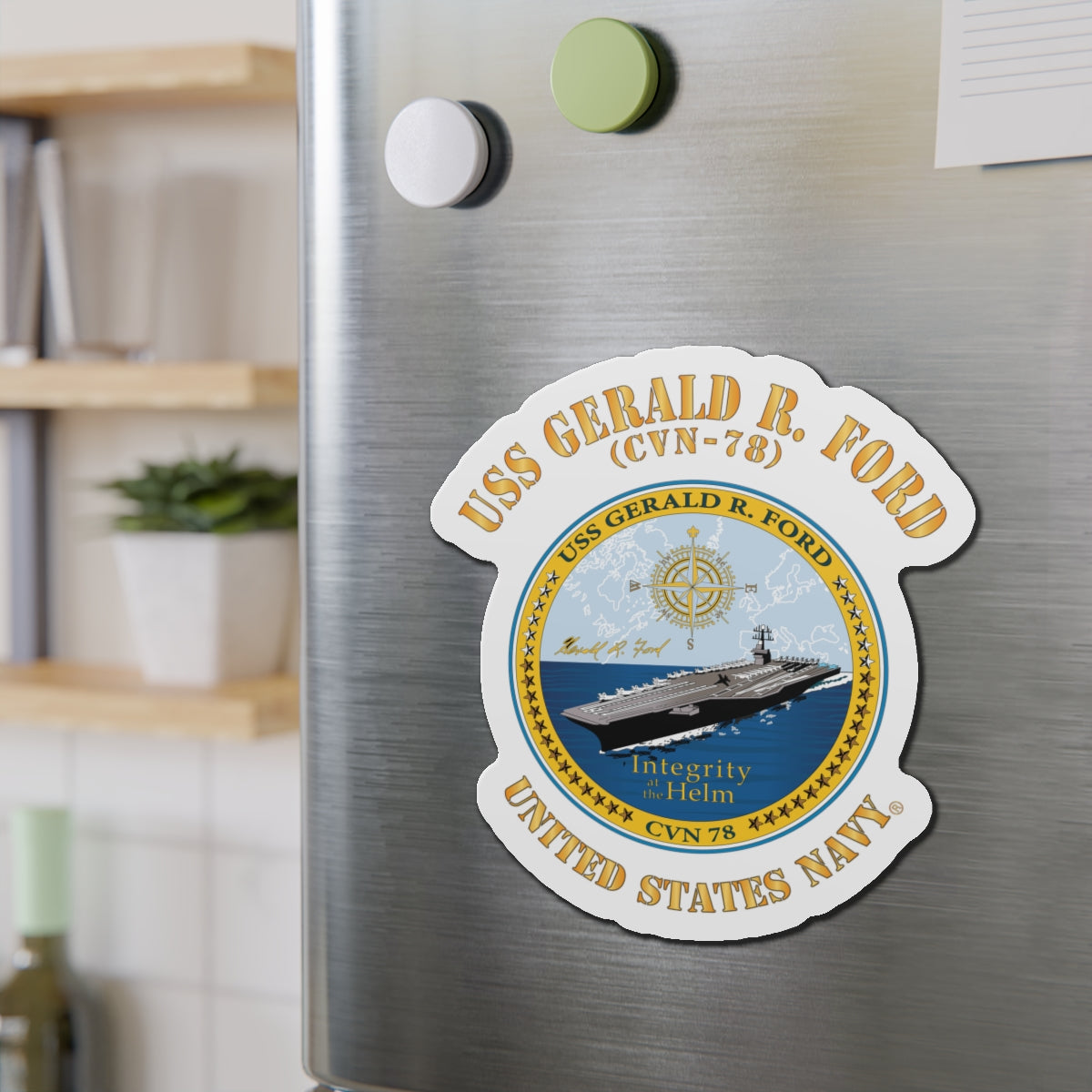 Die-Cut Magnet - Navy - USS Gerald R. Ford (CVN-78)