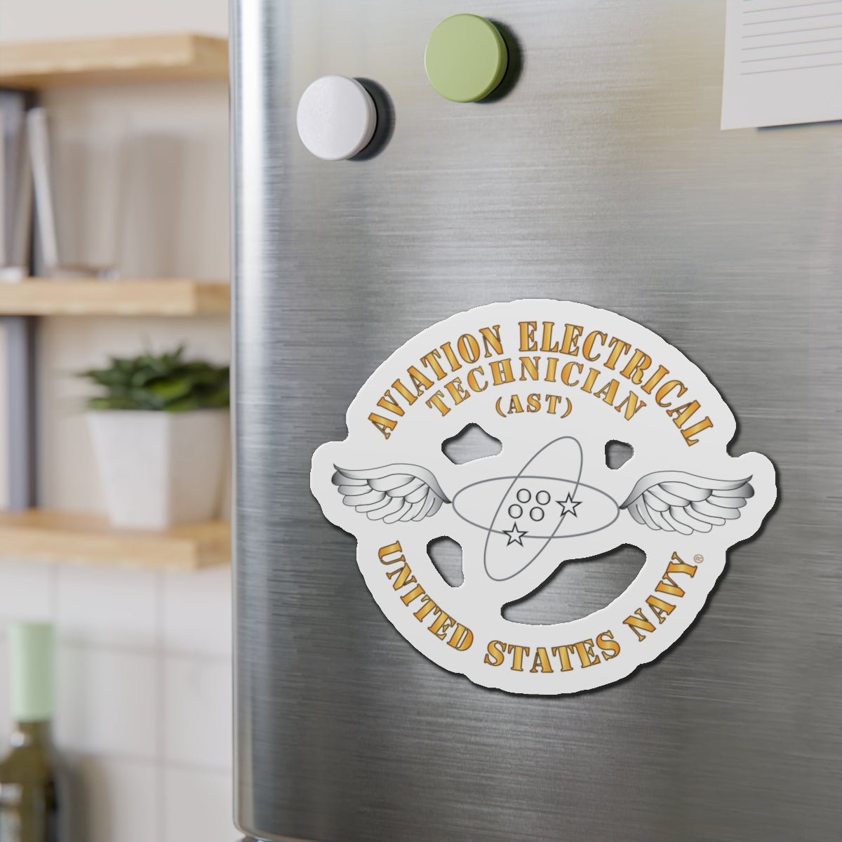 Die-Cut Magnet - Navy - Rate - Aviation Electrical Technician (AST)