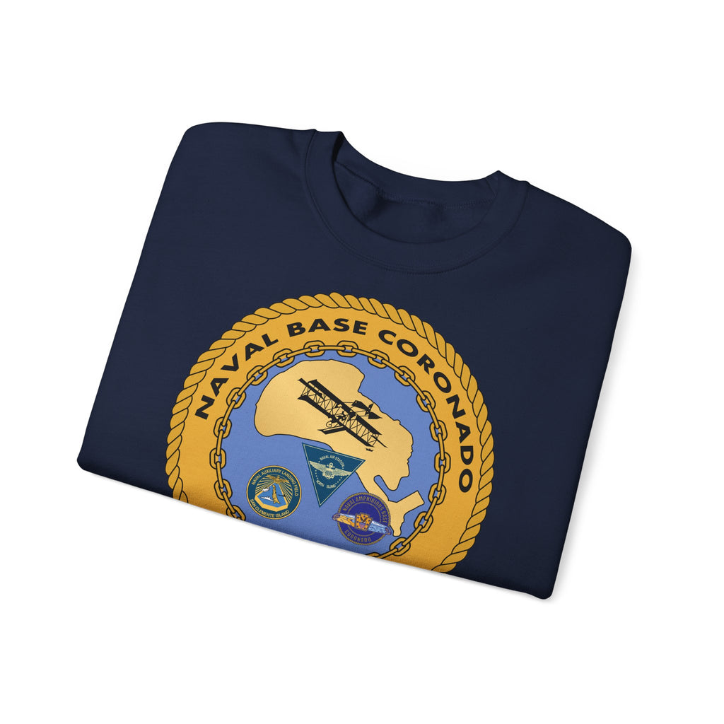 Unisex Heavy Blend™ Crewneck Sweatshirt - Navy - Naval Base Coronado wo txt