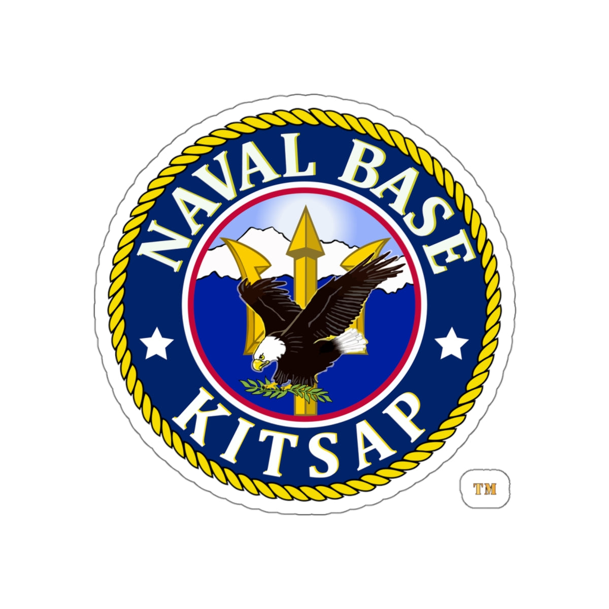 Die-Cut Vinyl Sticker - Navy - Naval Base Kitsap wo txt