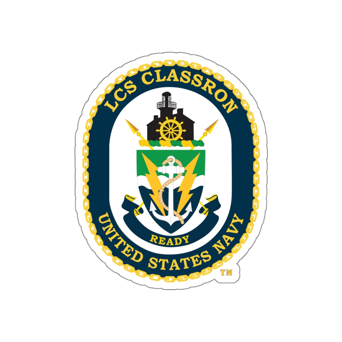 Die-Cut Vinyl Sticker - Navy - LCS Classron (Littoral Combat Ship) wo txt
