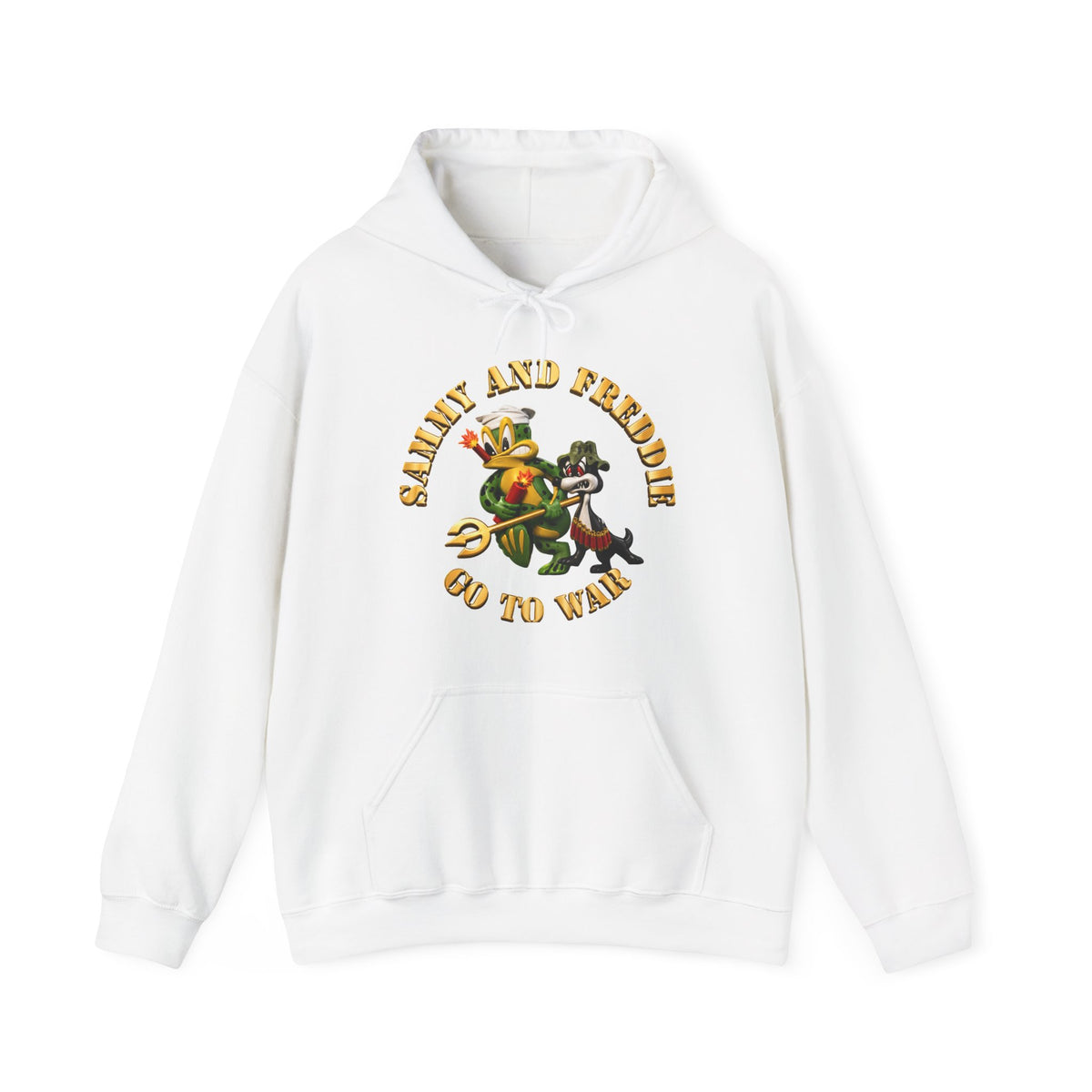 Unisex Heavy Blend™ Hoodies - Navy - SOF - Sammy - Freddie - Go to War - 3D - Enhanced