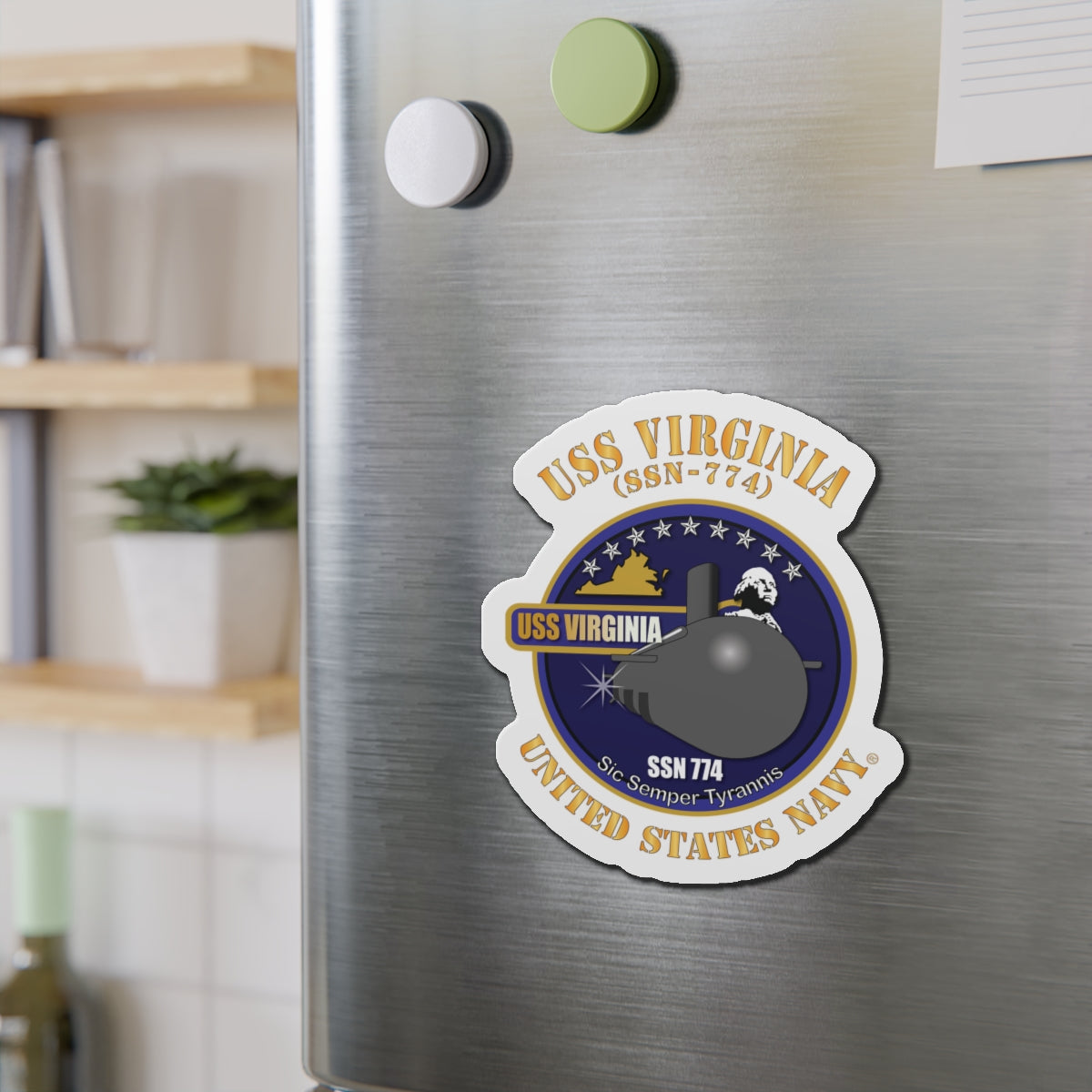 Die-Cut Magnet - Navy - USS Virginia (SSN-774) X 300
