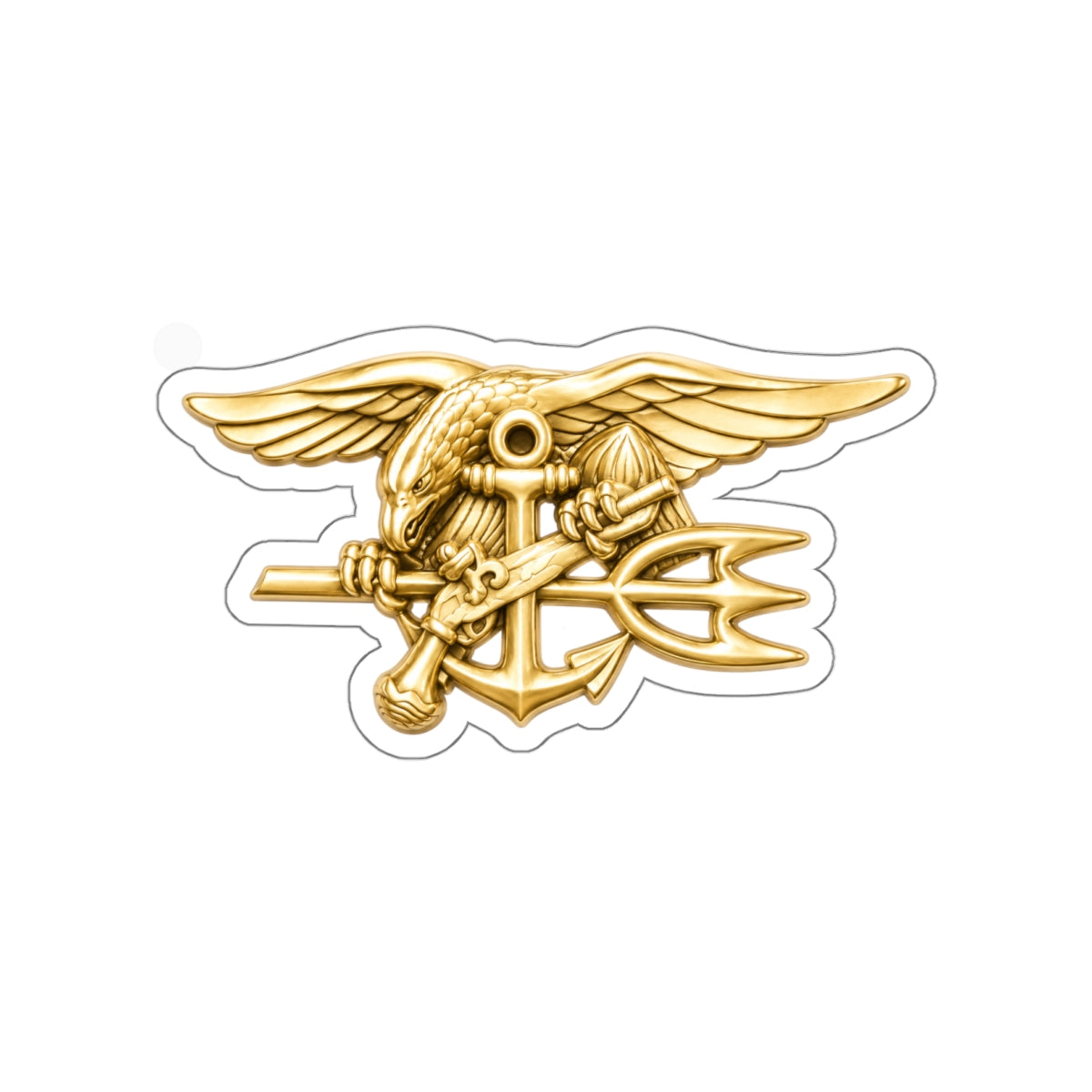 Die-Cut Vinyl Sticker - Navy - Badge - Special Warfare insignia wo txt - 3D - Enhanced