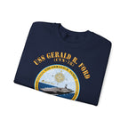 Unisex Heavy Blend™ Crewneck Sweatshirt - Navy - USS Gerald R. Ford (CVN-78)