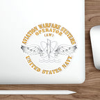 Die-Cut Vinyl Sticker - Navy - Rate - Aviation Warfare Systems Operator (AW)