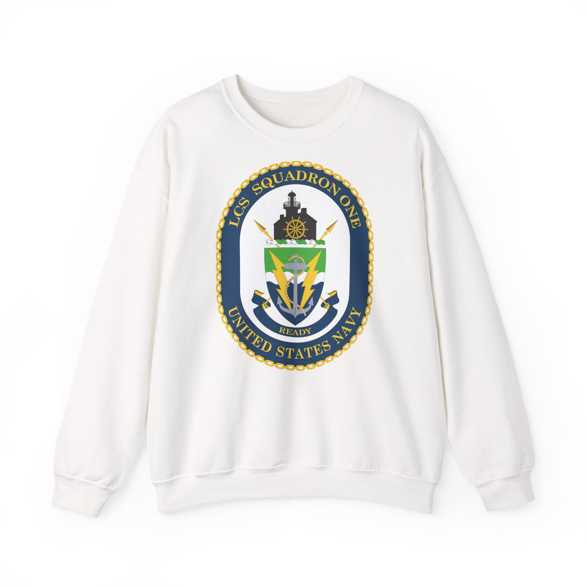 Unisex Heavy Blend™ Crewneck Sweatshirt - Navy - LCS Squadron One (LCSRON 1) wo txt