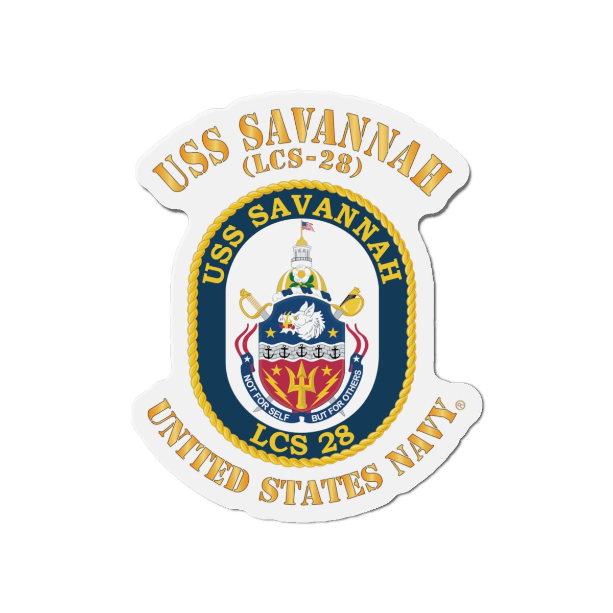 Die-Cut Magnet - Navy - USS Savannah (LCS-28)