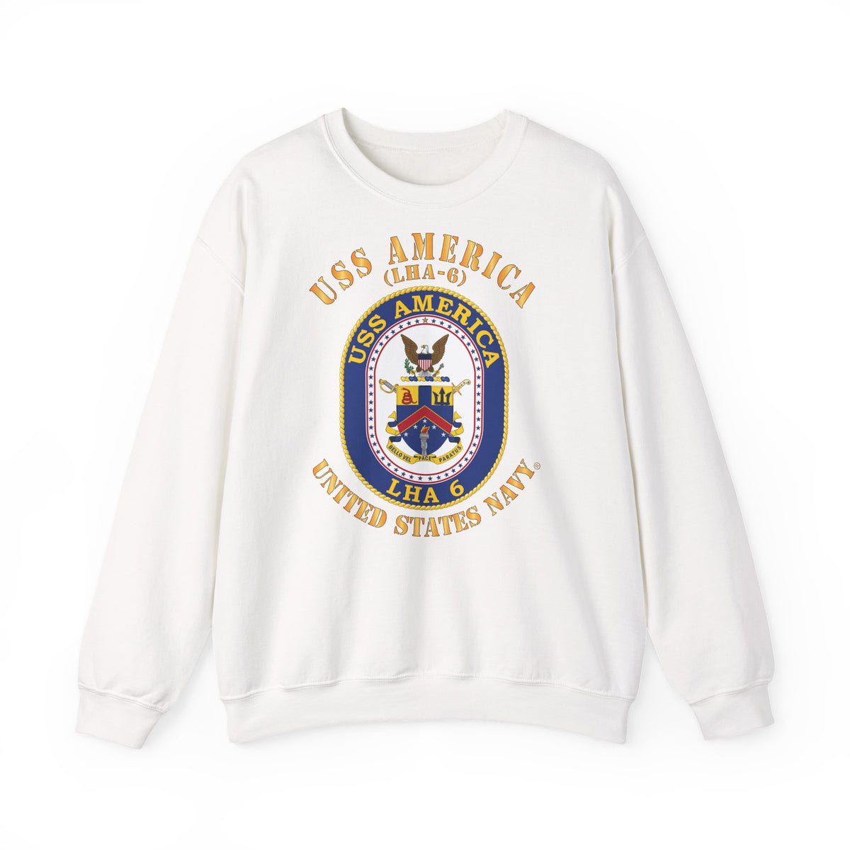 Unisex Heavy Blend™ Crewneck Sweatshirt - Navy - Navy - USS America (LHA-6)