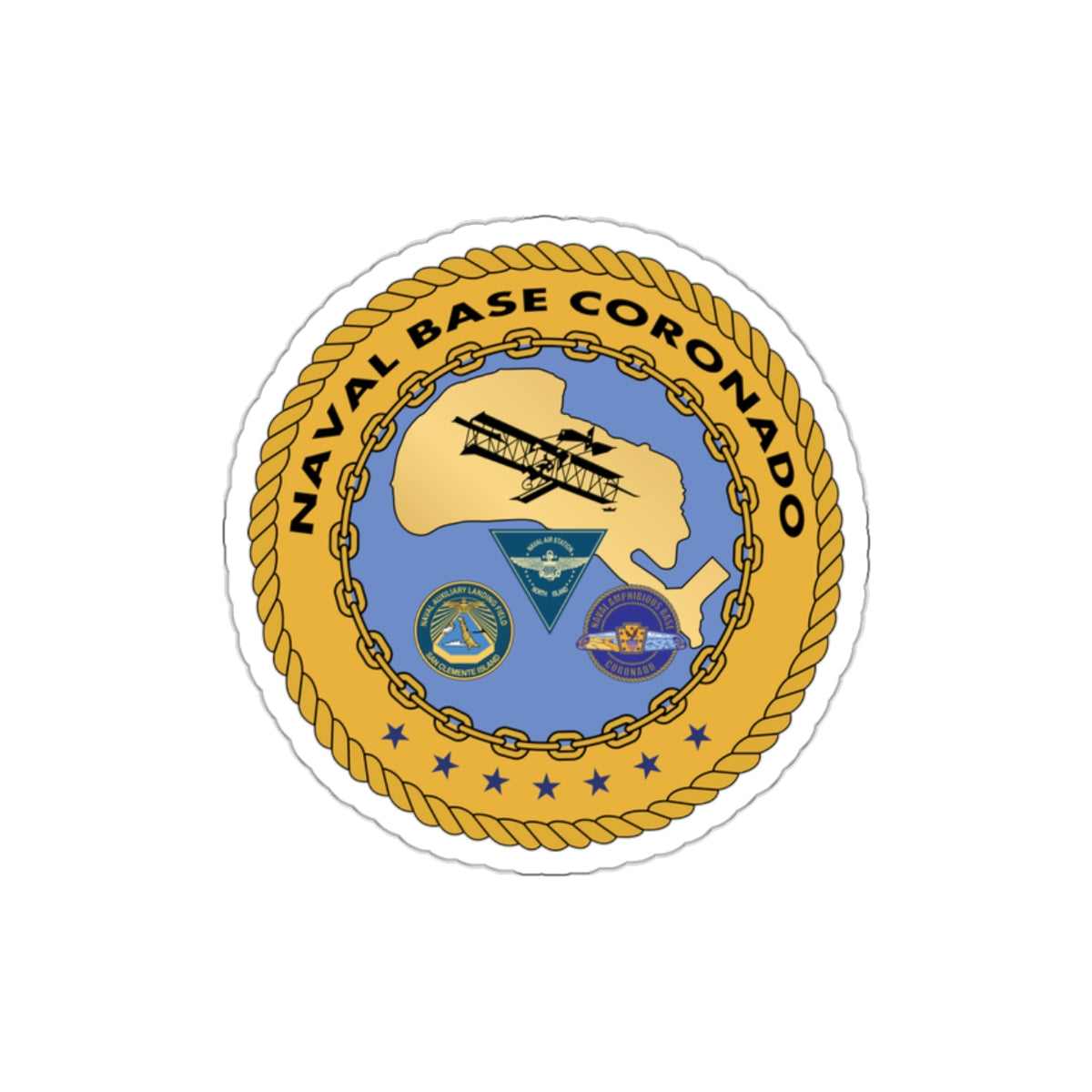 Die-Cut Vinyl Sticker - Navy - Naval Base Coronado wo txt