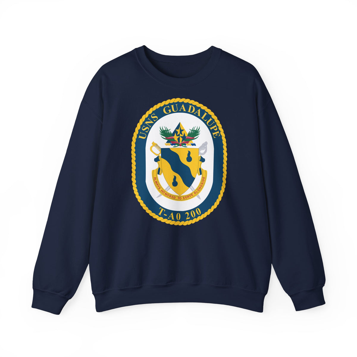 Unisex Heavy Blend™ Crewneck Sweatshirt -  Navy - USNS Guadalupe (T-AO 200) wo txt X 300
