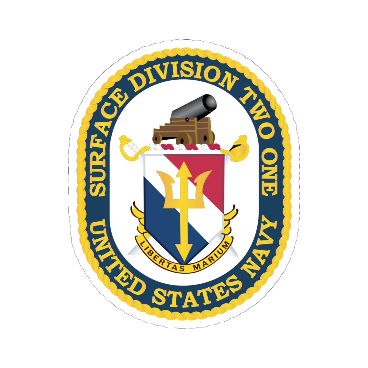 Kiss-Cut Stickers - Navy - Surface Division 21 wo txt