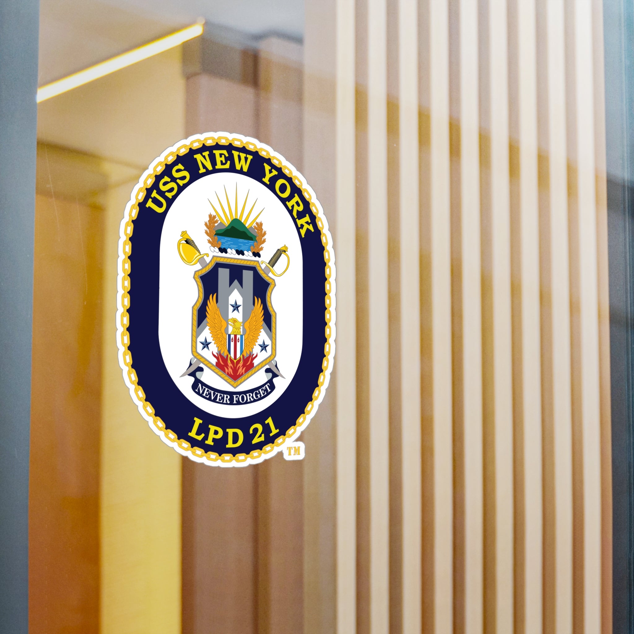 Kiss-Cut Vinyl Decal - Navy - USS New York (LPD-21) wo txt