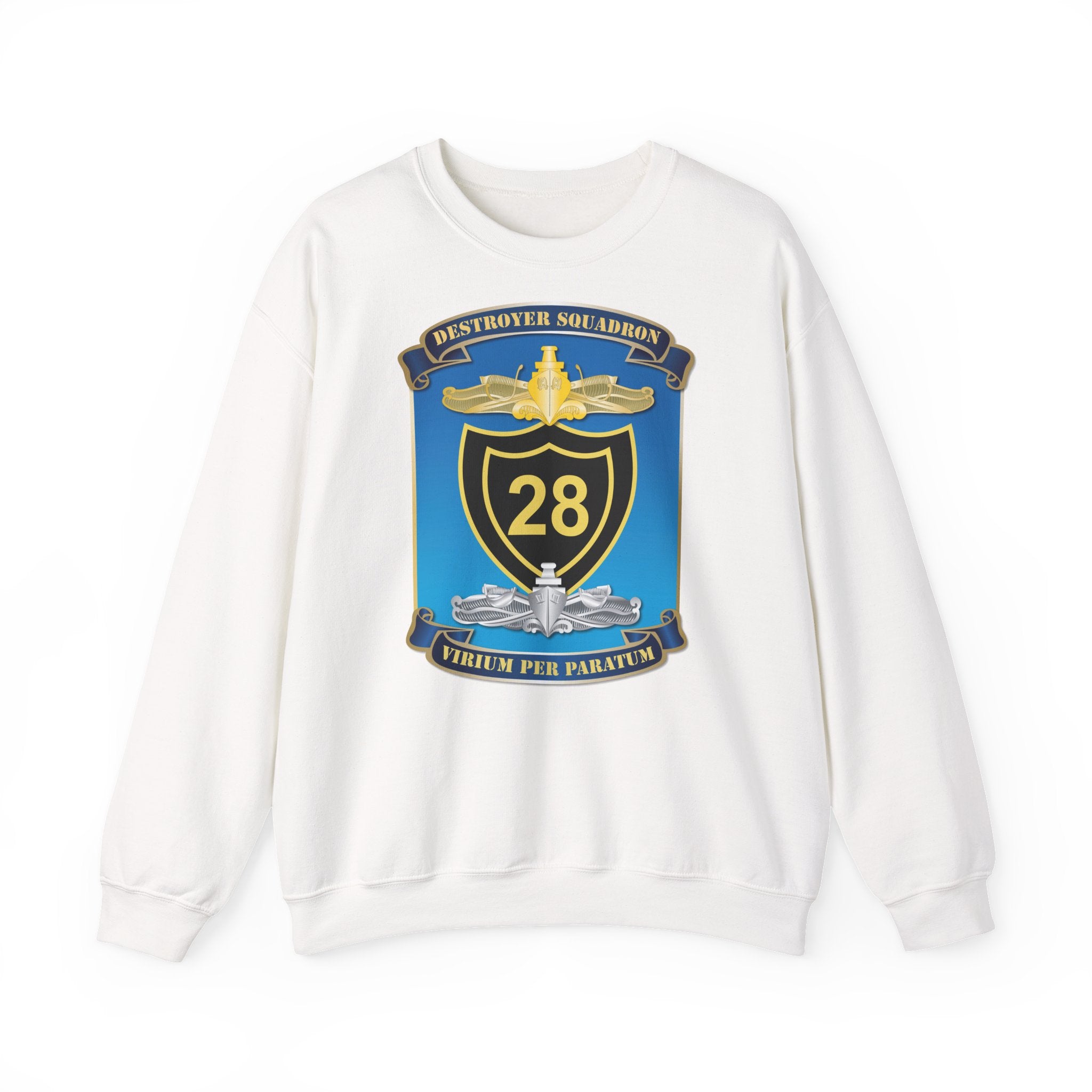 Unisex Heavy Blend™ Crewneck Sweatshirt - Navy - Destroyer Squadron 28 (DESRON-28) wo Txt