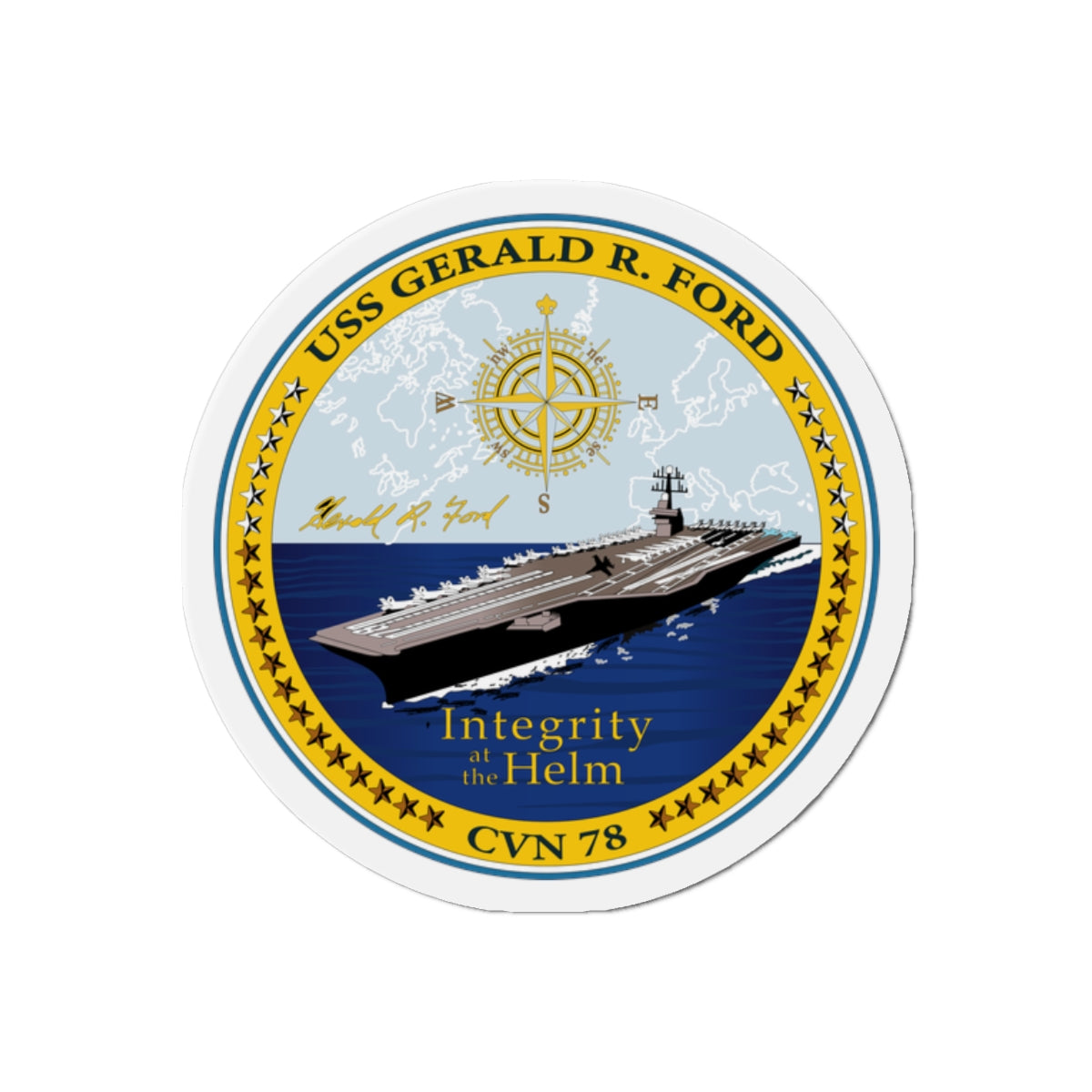 Die-Cut Magnet - Navy - USS Gerald R. Ford (CVN-78) wo txt