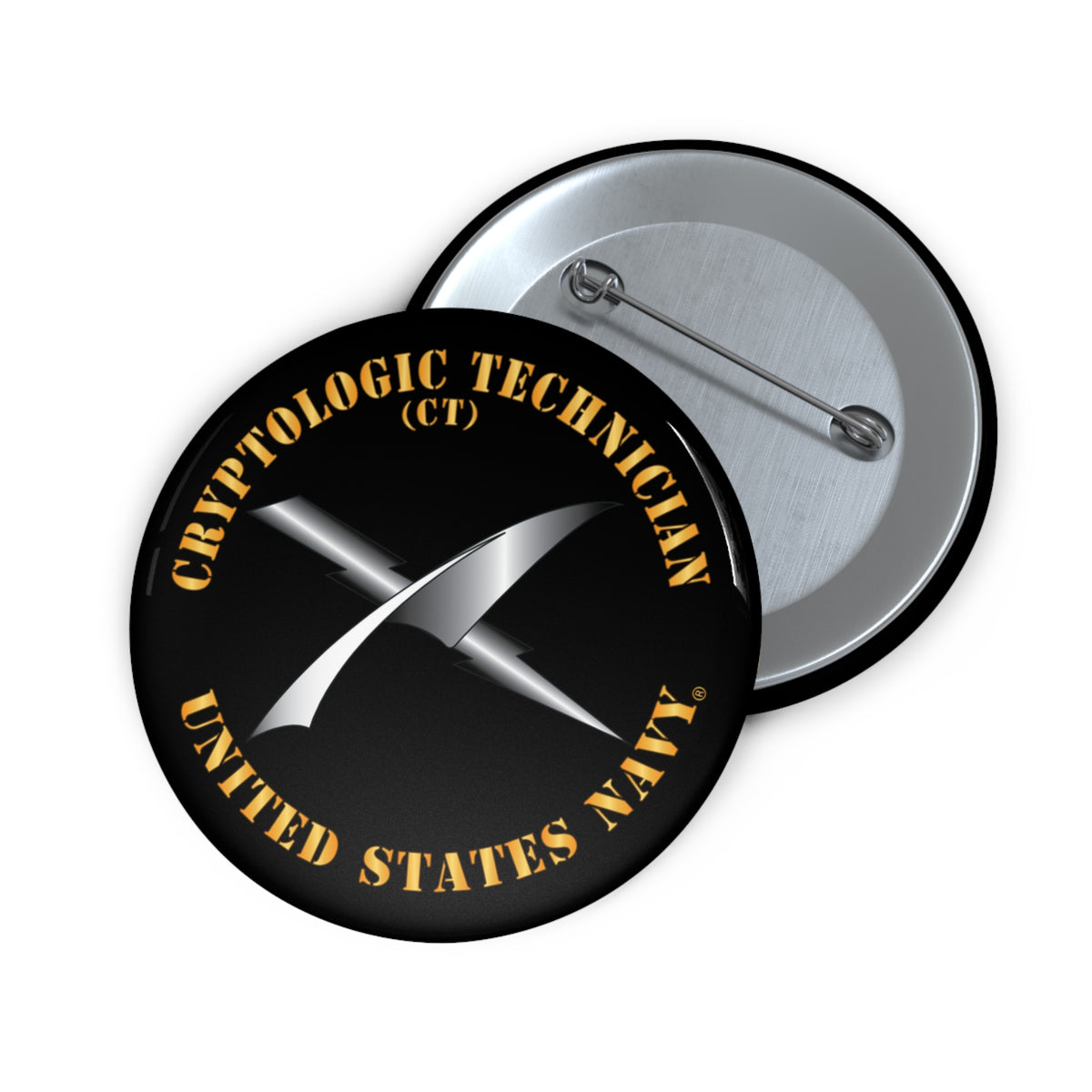 Pin Button - Navy - Rate - Cryptologic Technician (CT)