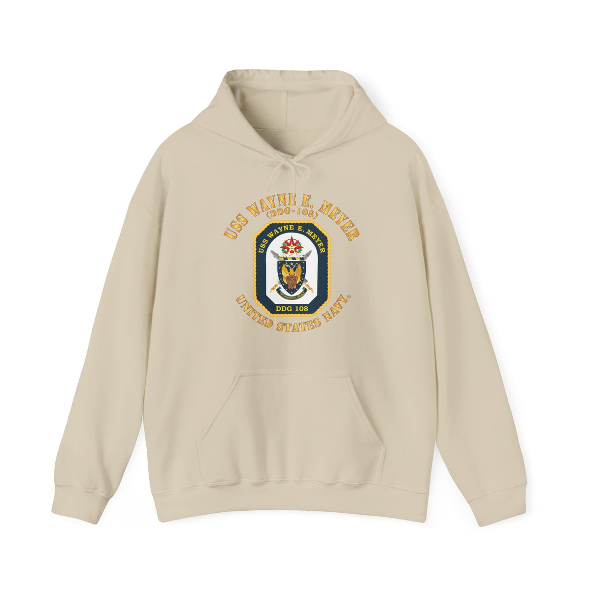Unisex Heavy Blend™ Hoodies - Navy - USS Wayne E. Meyer (DDG-108) X 300